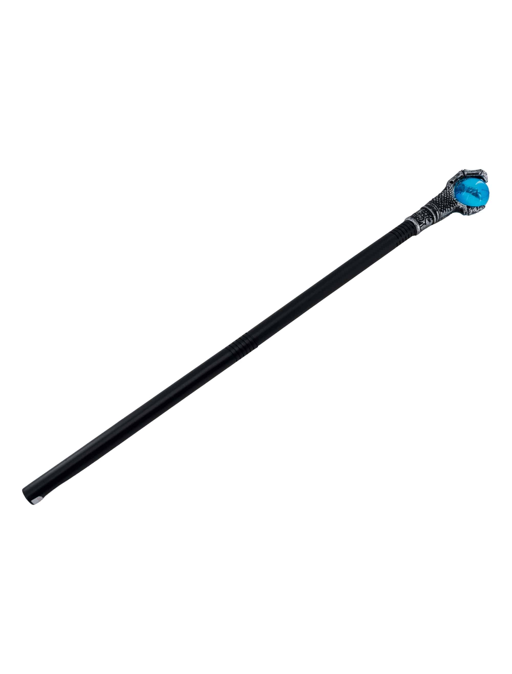 Zepter Kralle mit Kugel variabel bis 78cm blau/silber