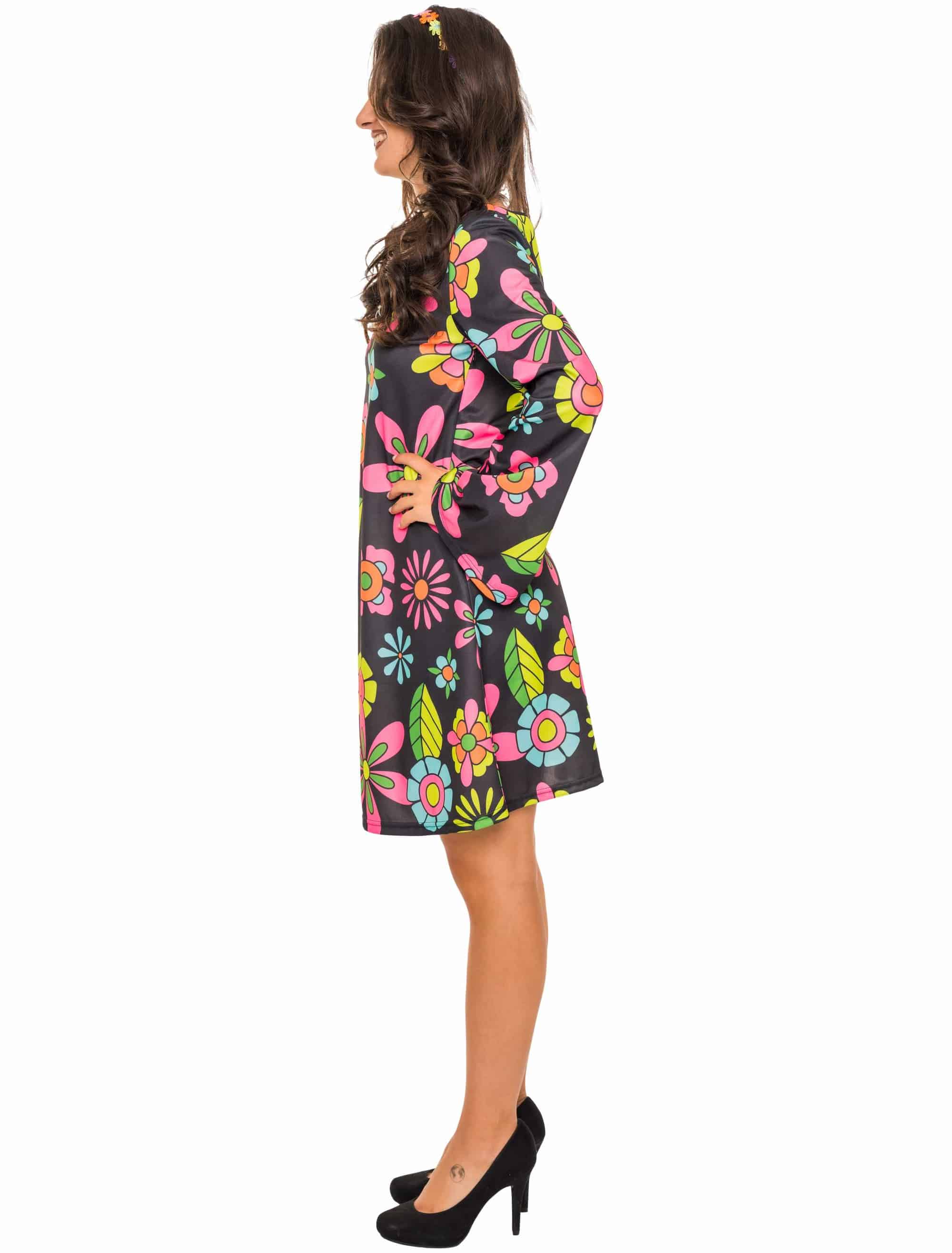 Kleid Flower Power Damen bunt 3XL