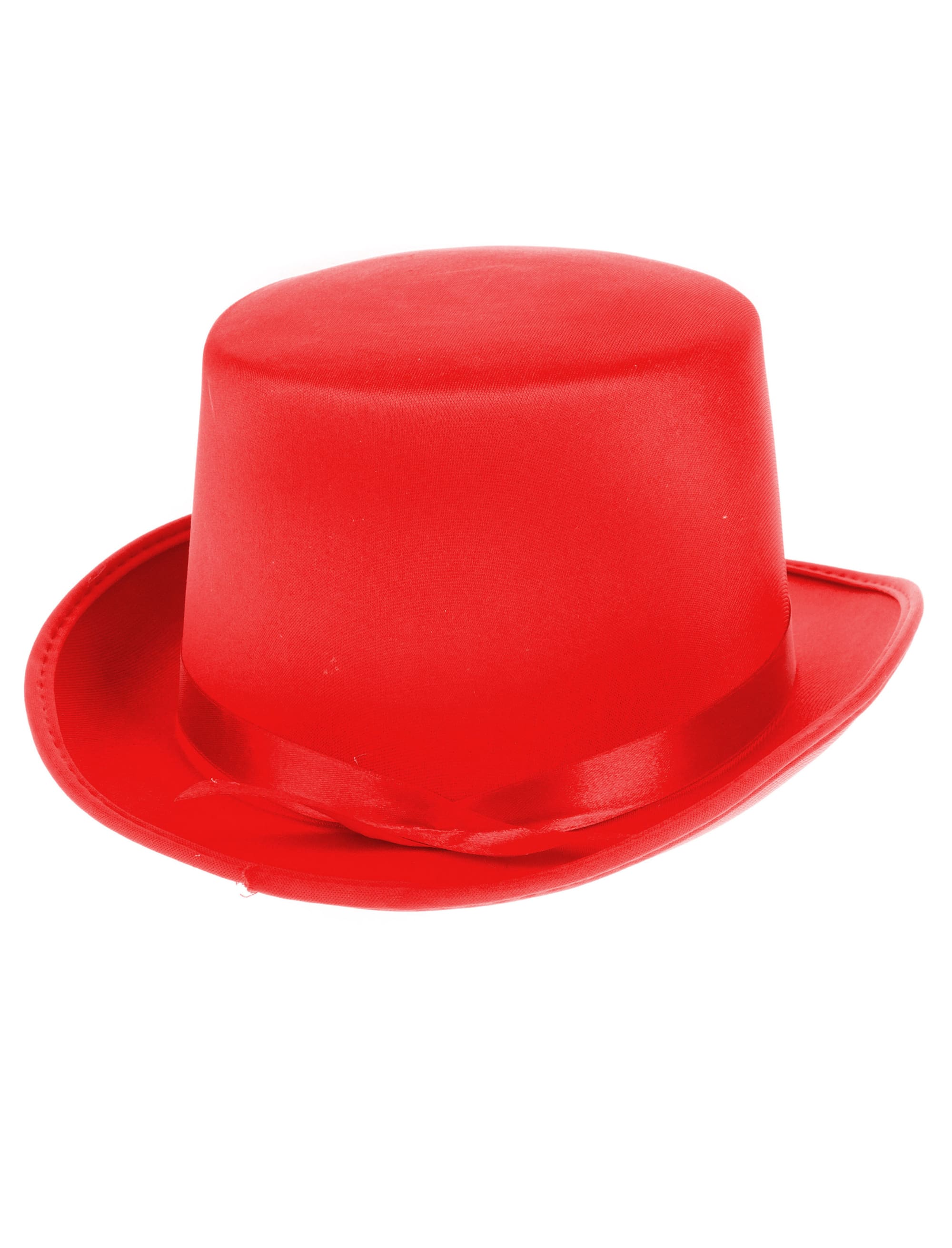 Zylinder Satin Unifarben Herren rot 61