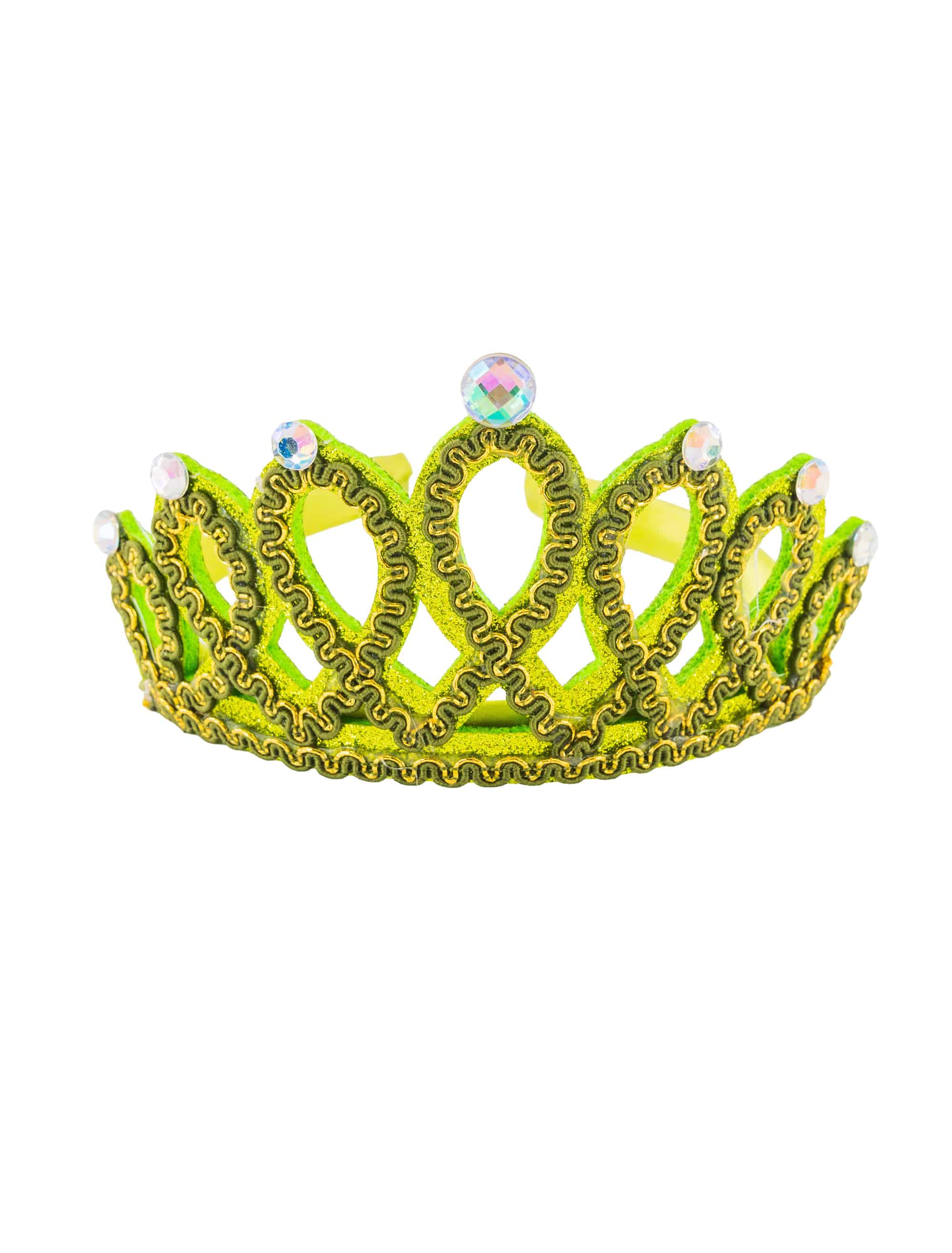 Tiara mit Steinen Kinder grün