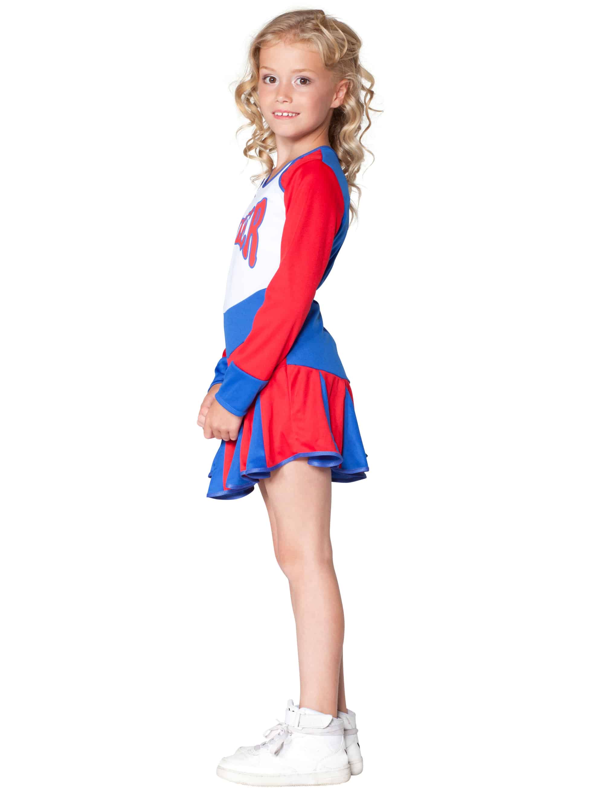Kleid Cheerleader rot/weiß/blau 104