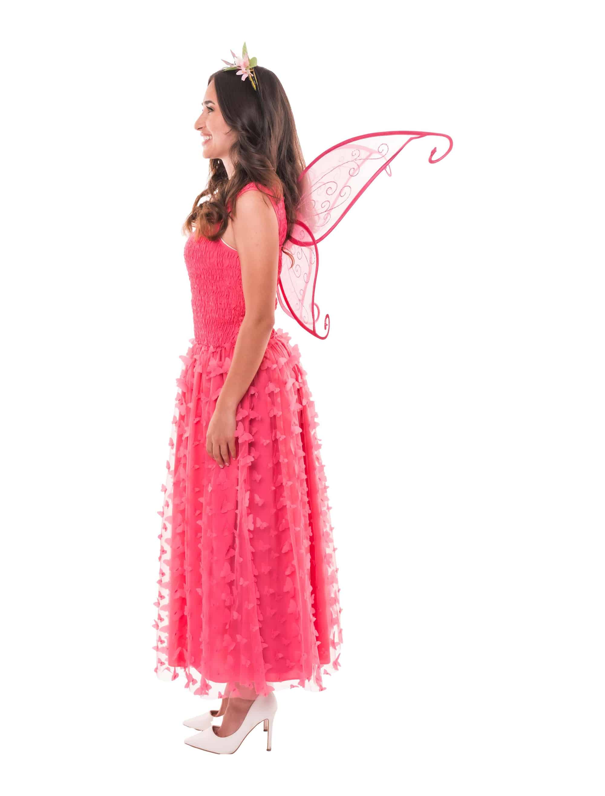 Kleid Schmetterling pink L/XL