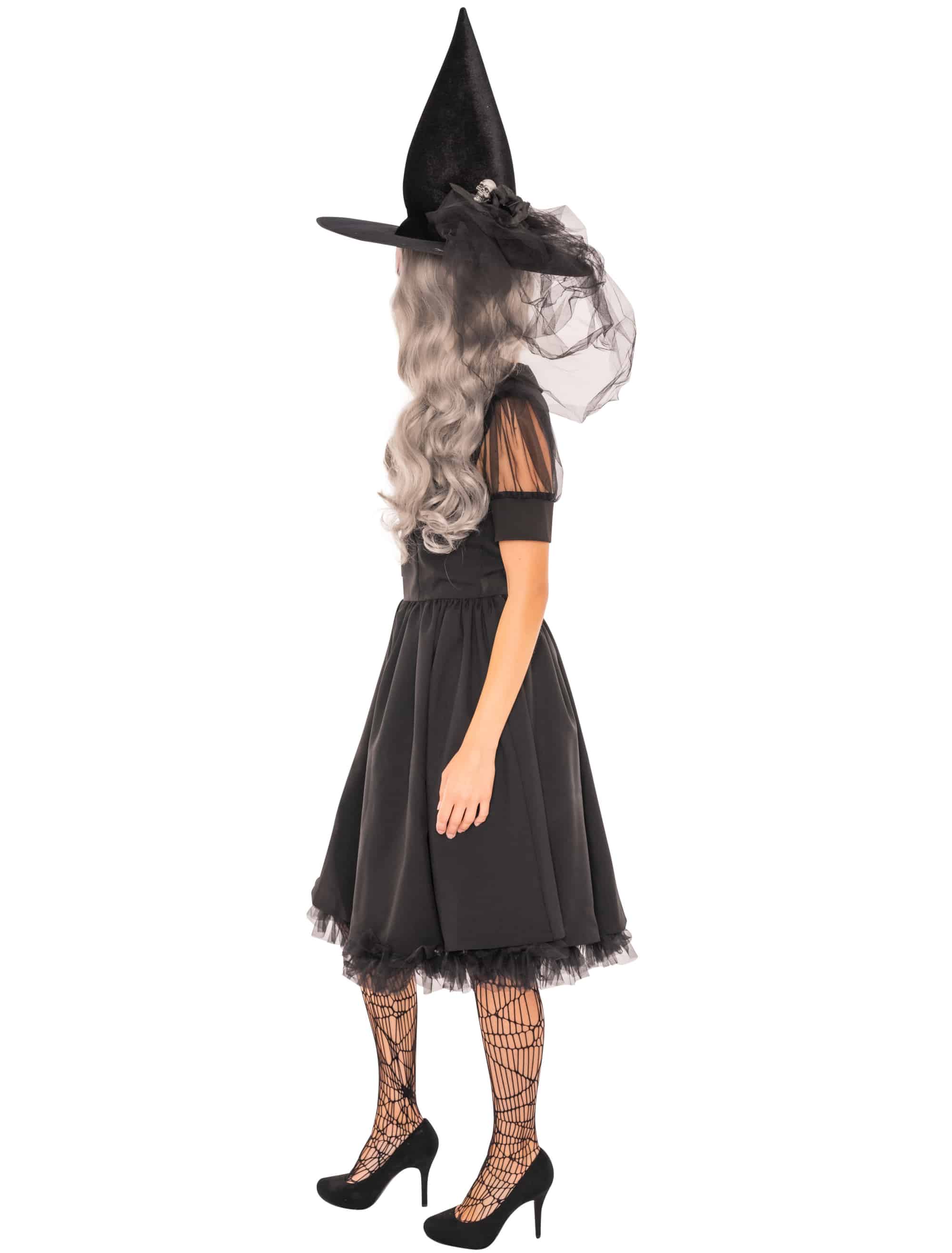 Kleid Hexe deluxe Damen schwarz L
