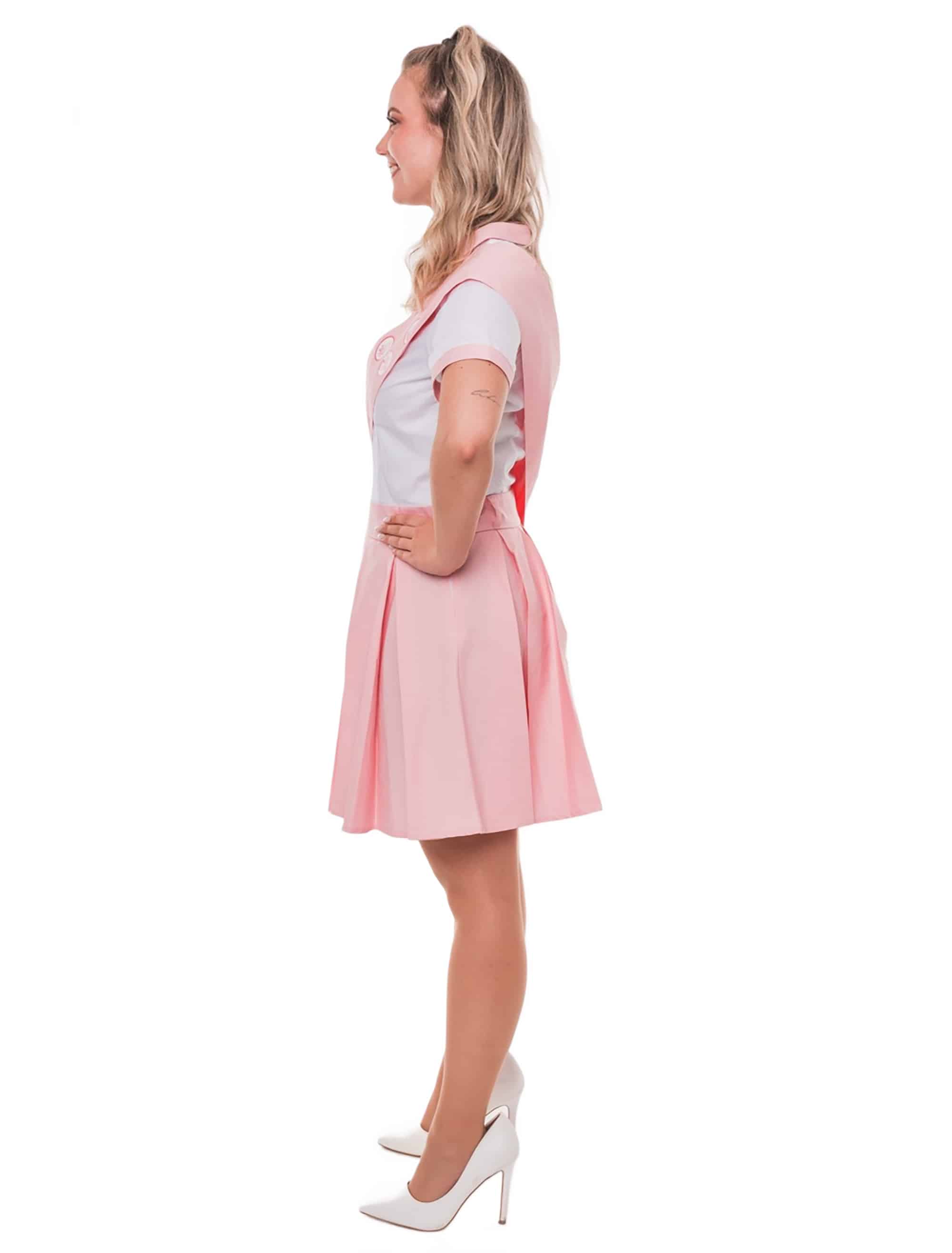 Kleid Pfadfinderin 2-tlg. Damen rosa/weiß M