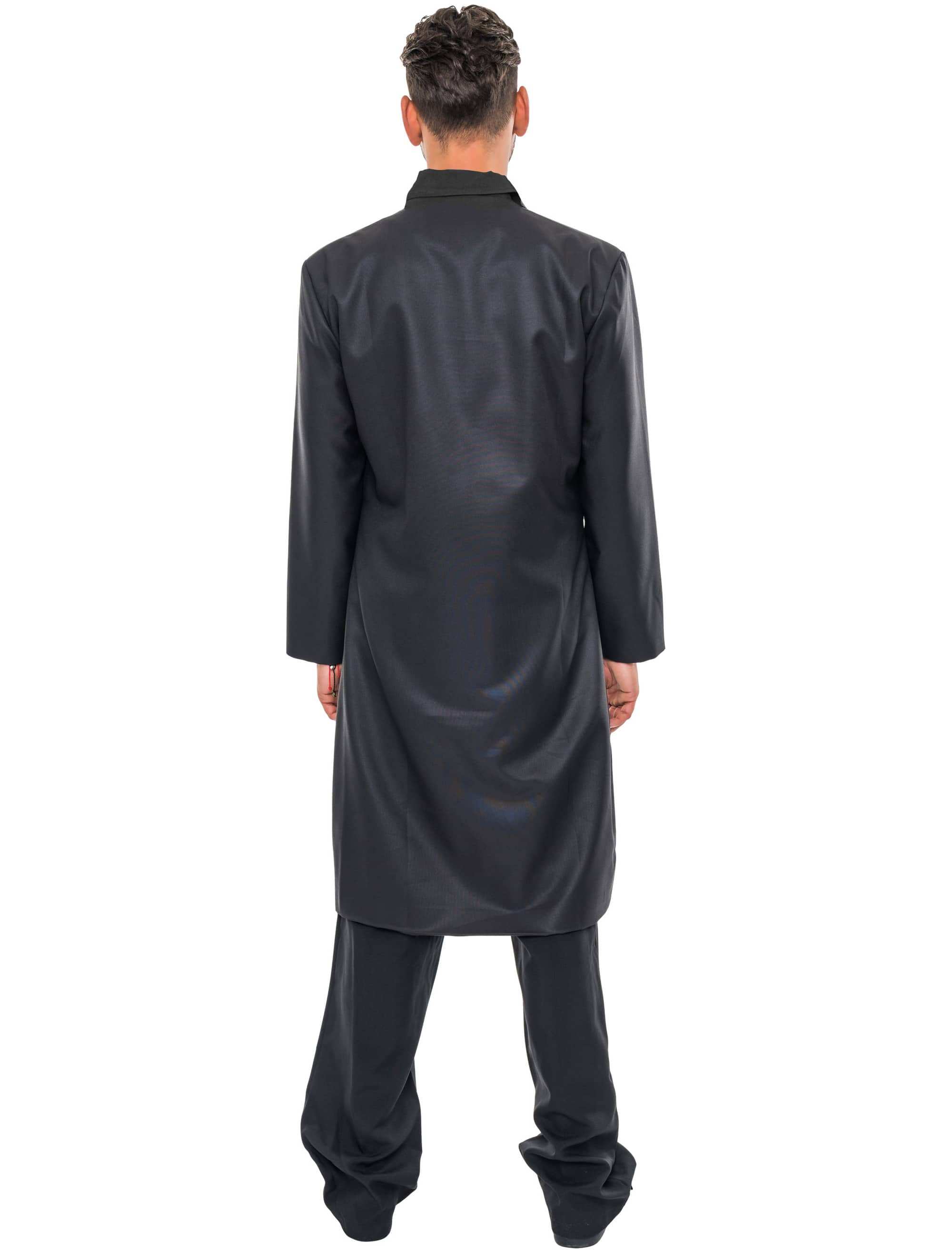 Mantel mit Skelett Herren schwarz L-XL