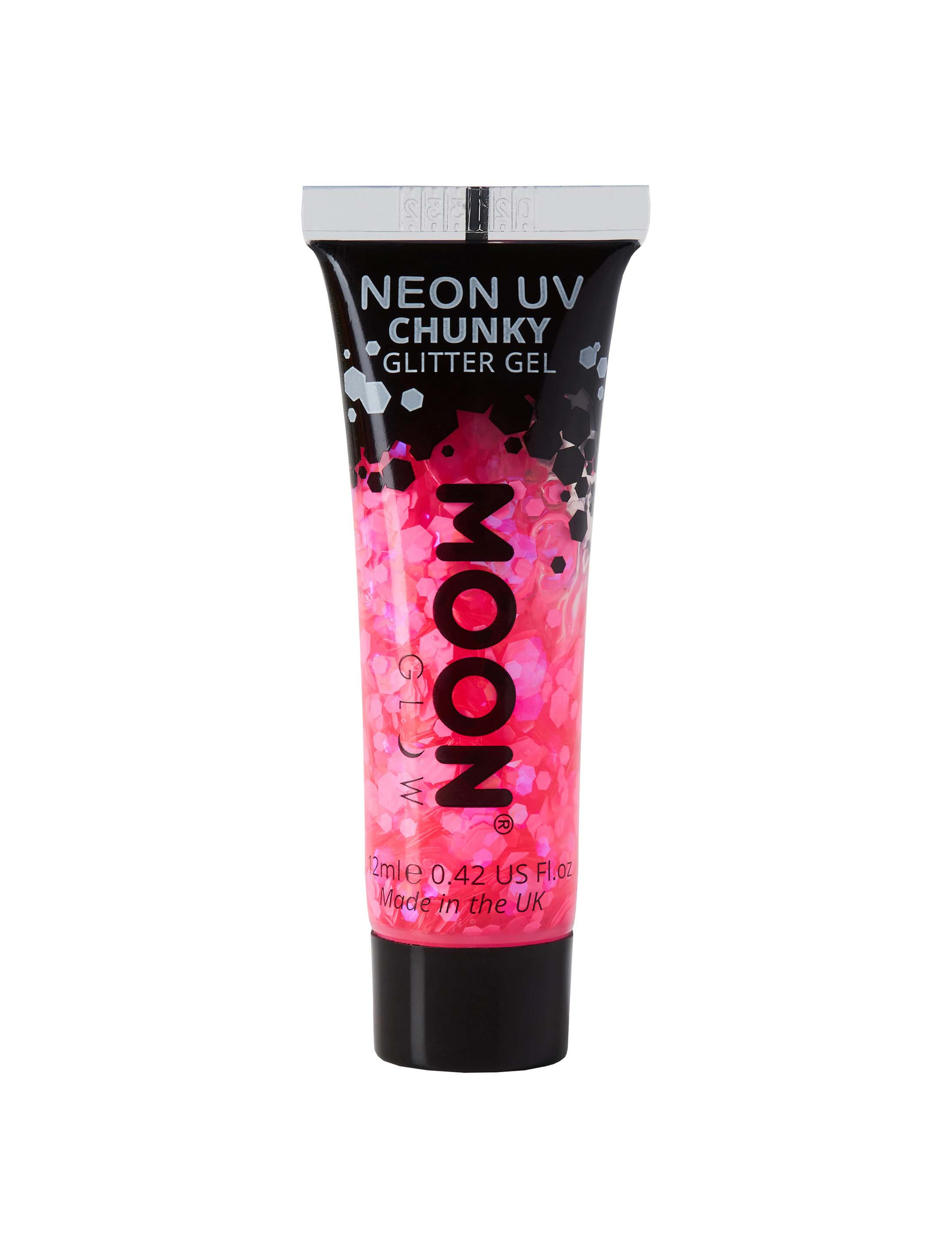 Glitzergel Chunky Neon UV 12ml neonpink