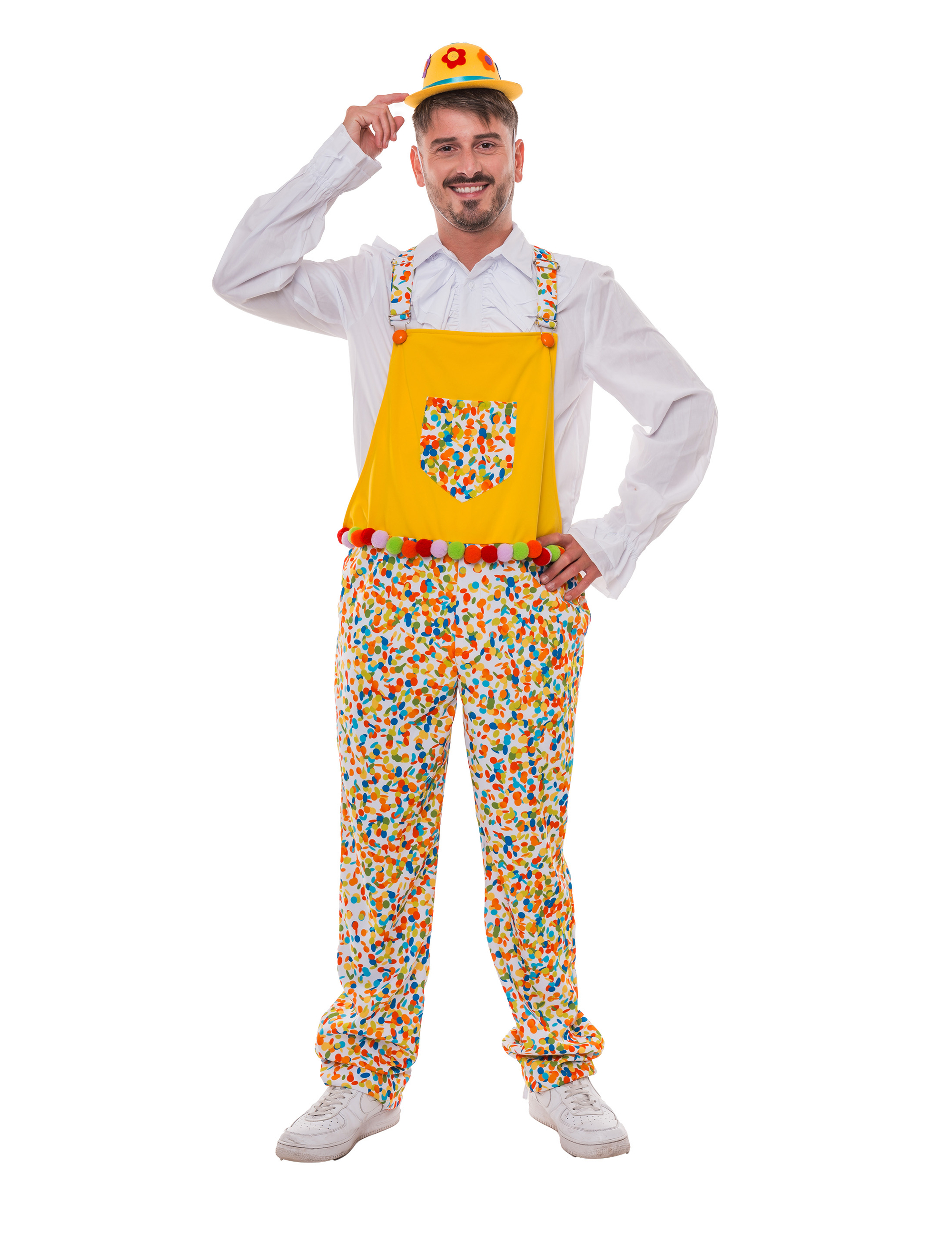 Latzhose Konfetti bunt L/XL