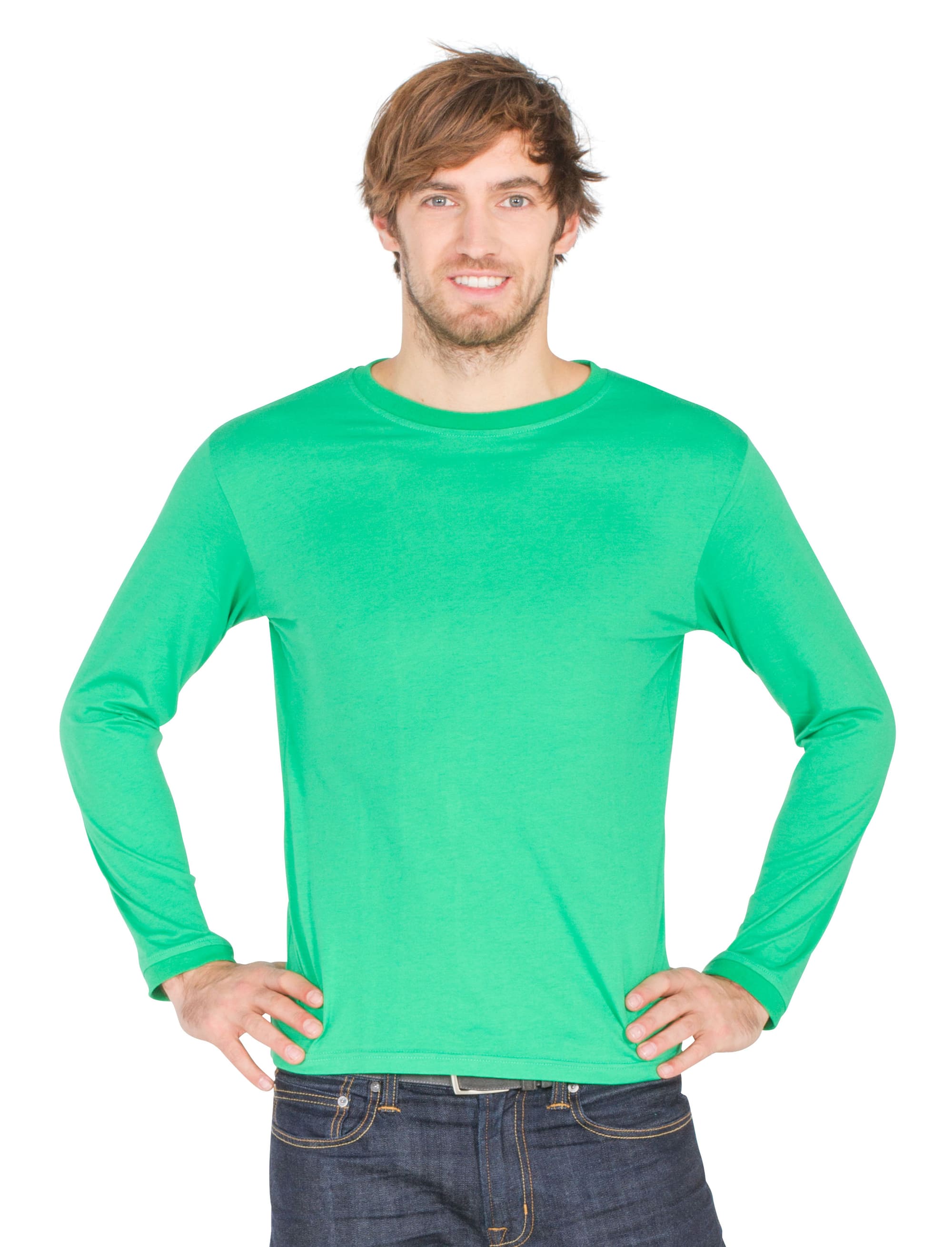 Shirt langarm grün S
