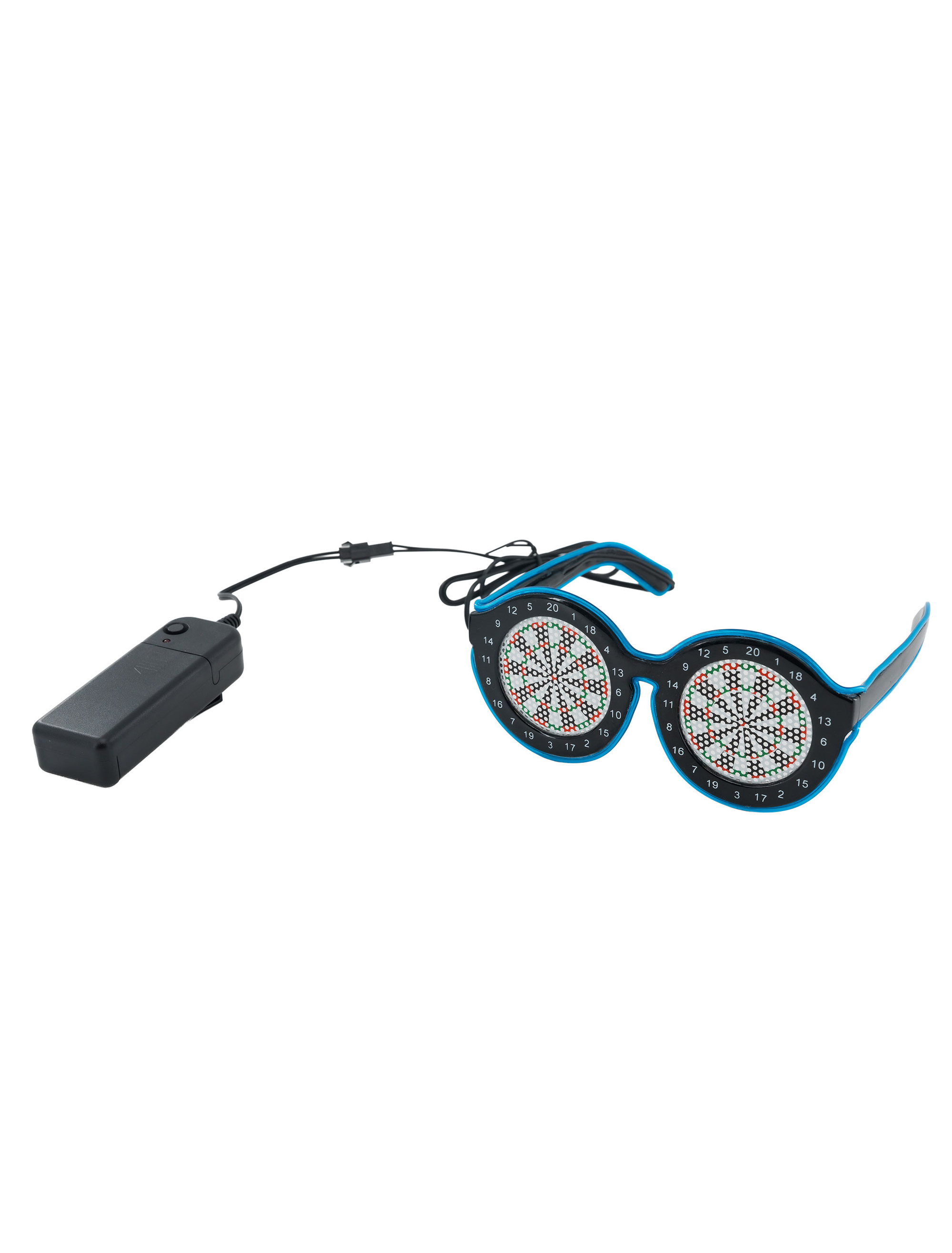 LED Brille Darts blau