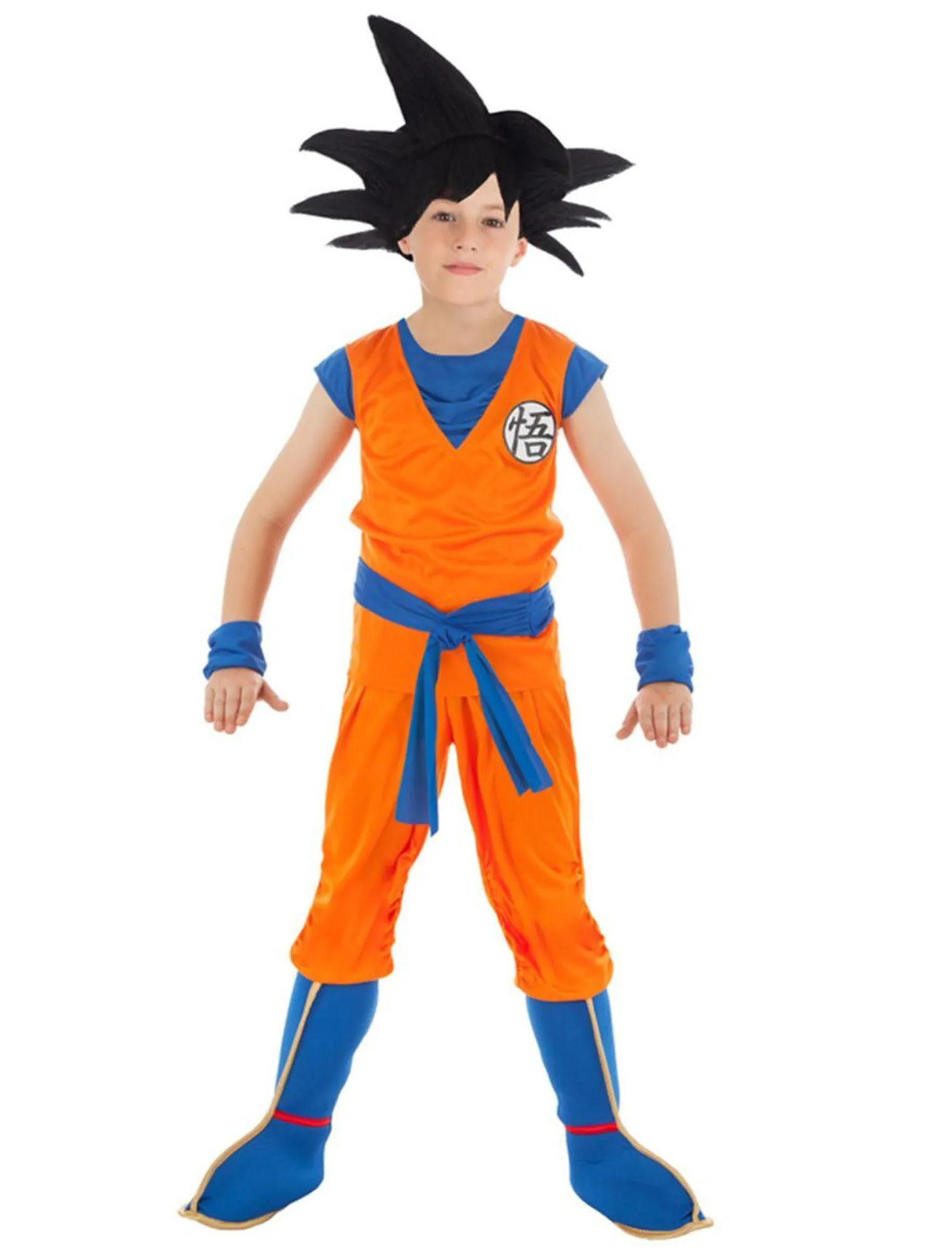 Kostüm Goku Saiyan Dragon Ball Z 7-tlg. orange 152