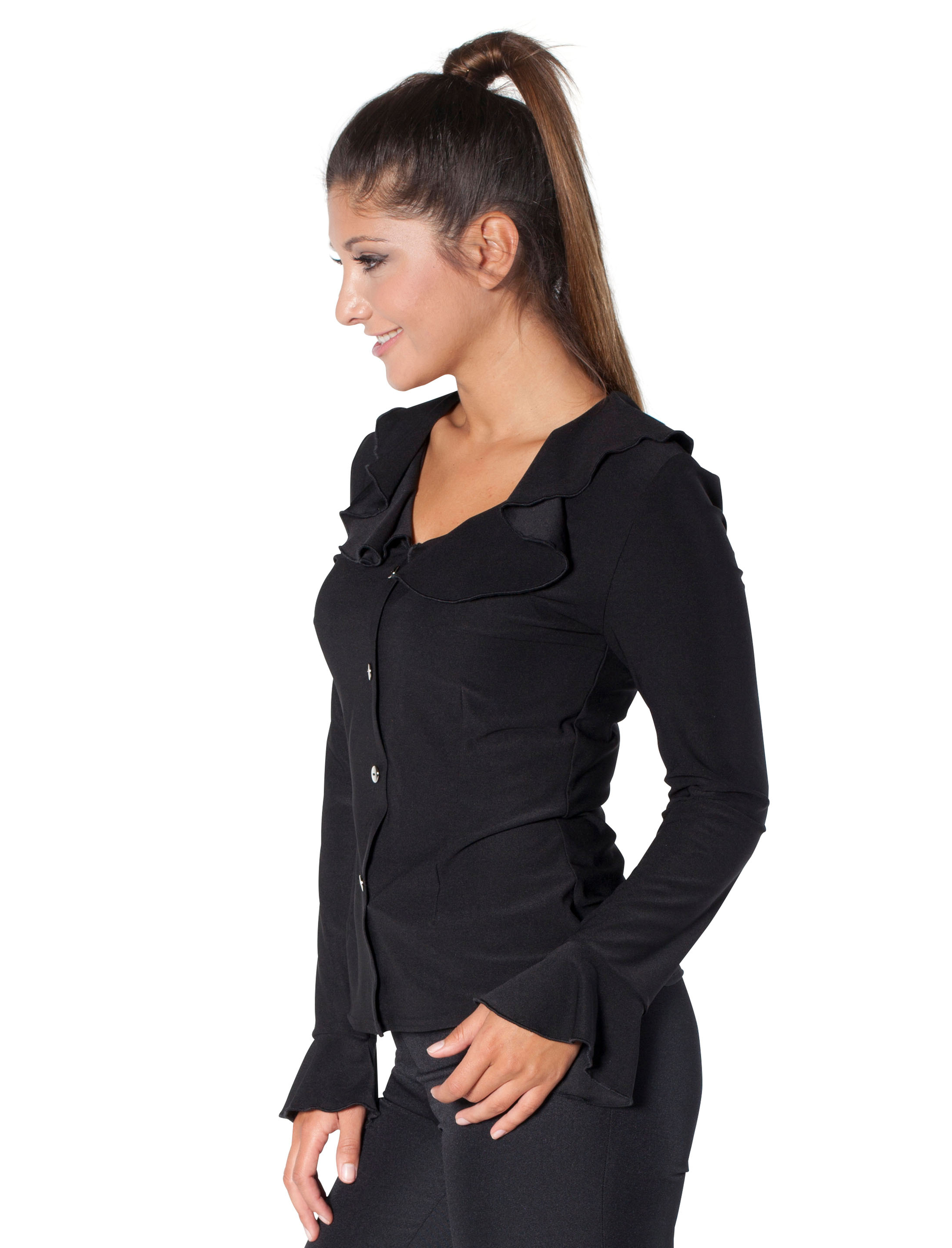 Bluse Jersey schwarz XS