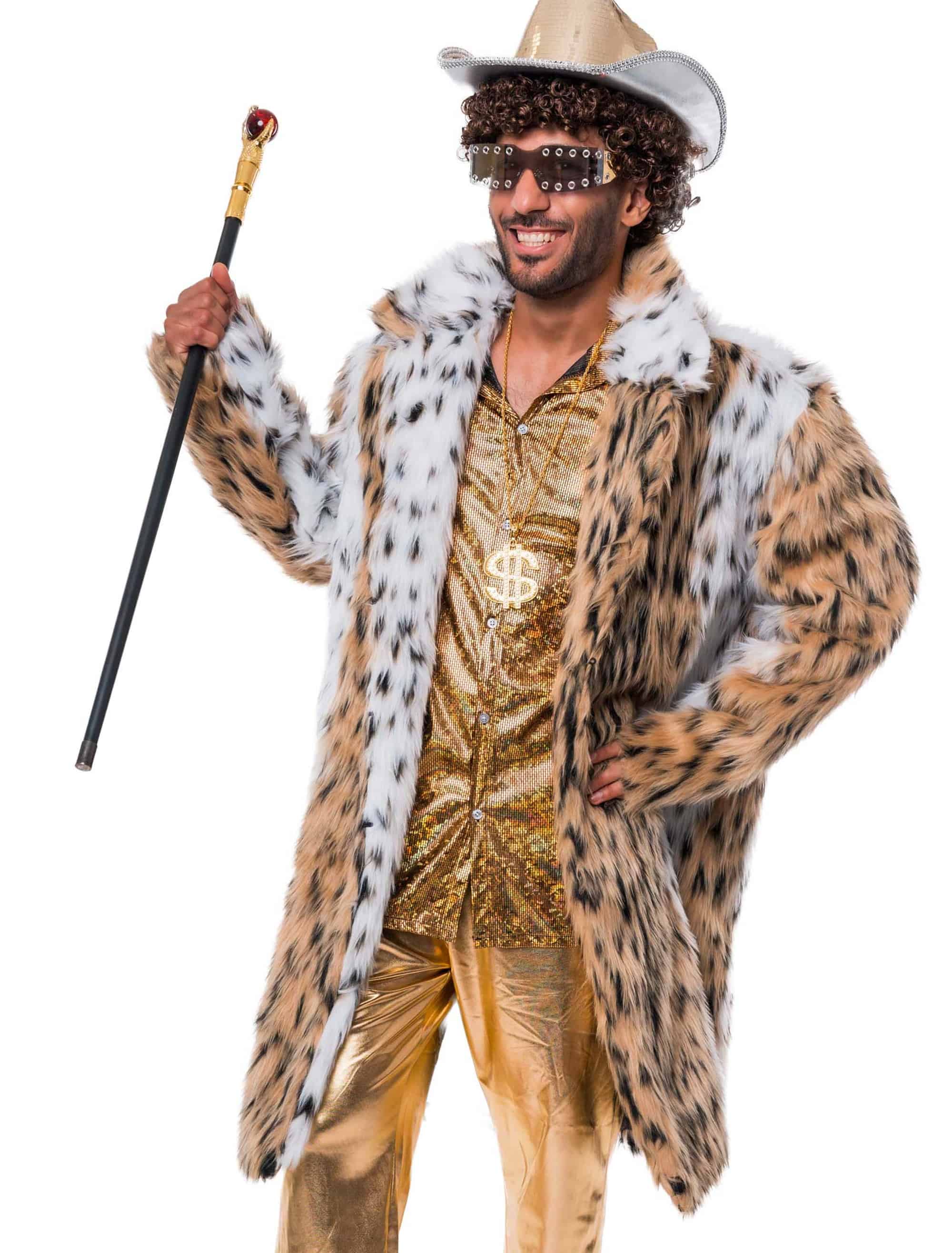 Mantel Faux-Fur Leopard beige M/L