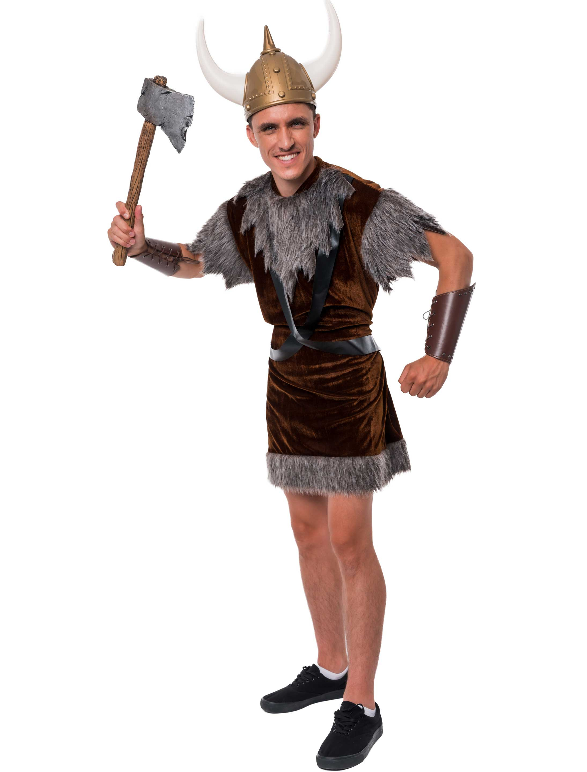 Kostüm Wikinger Herren dunkelbraun M/L