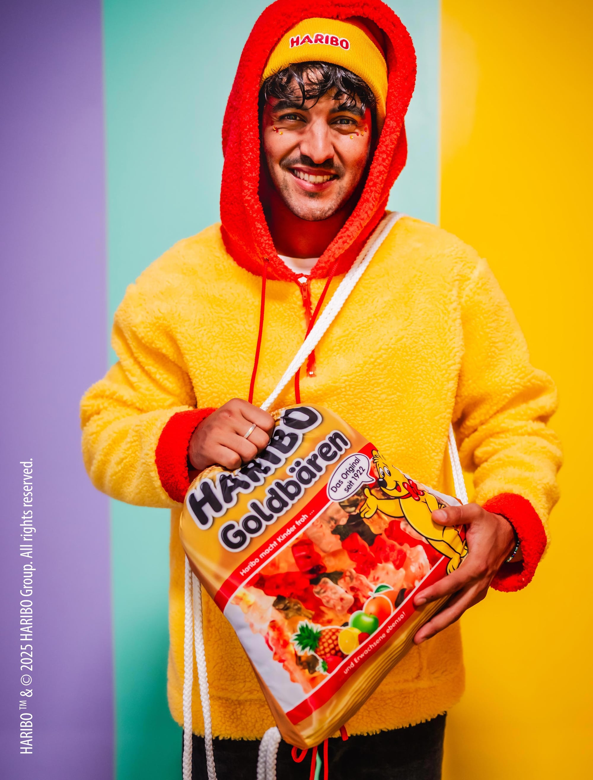 Turnbeutel HARIBO Goldbären gold