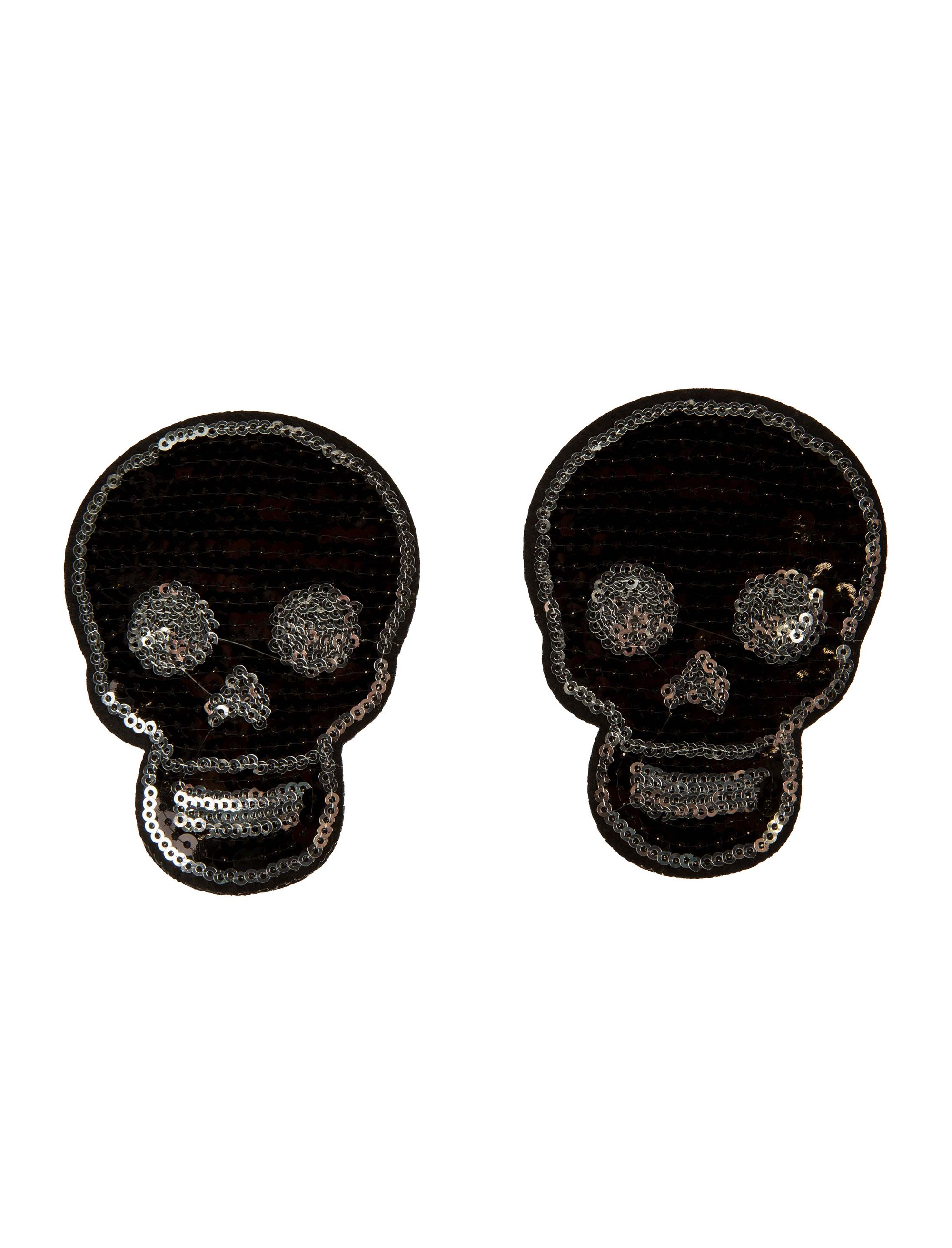 Bügelpatch Totenkopf 2 Stk.