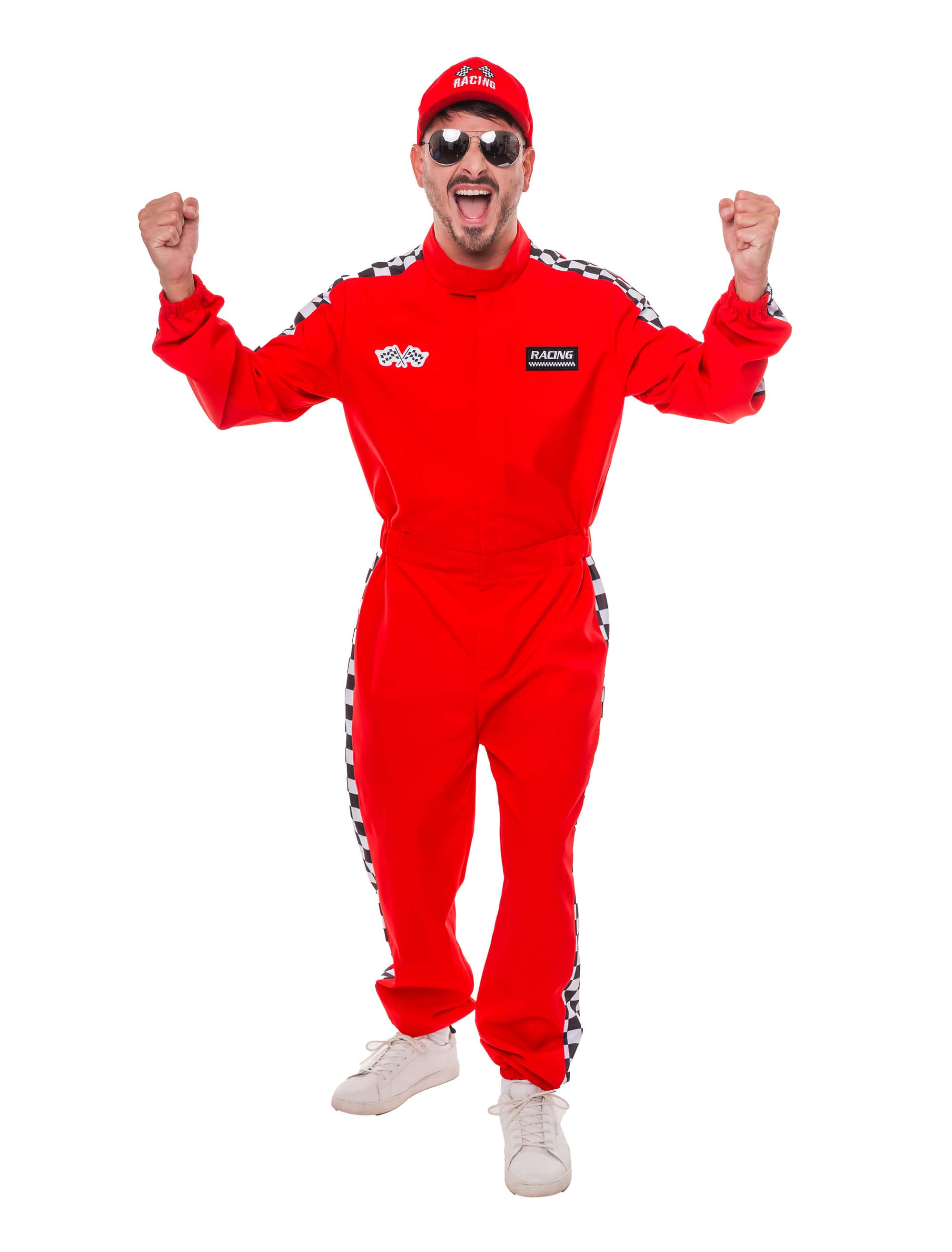 Overall Rennfahrer rot S/M