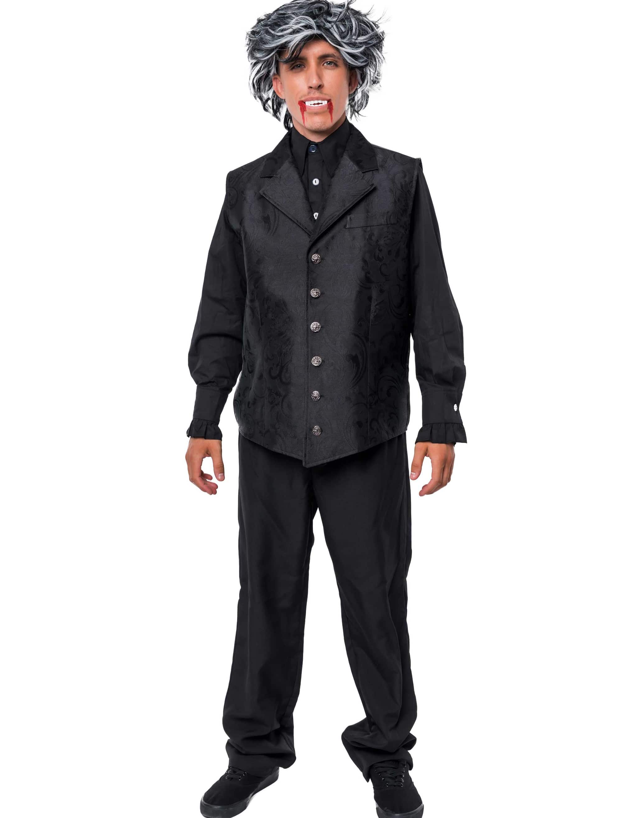 Weste Gothic Herren schwarz 4XL/5XL