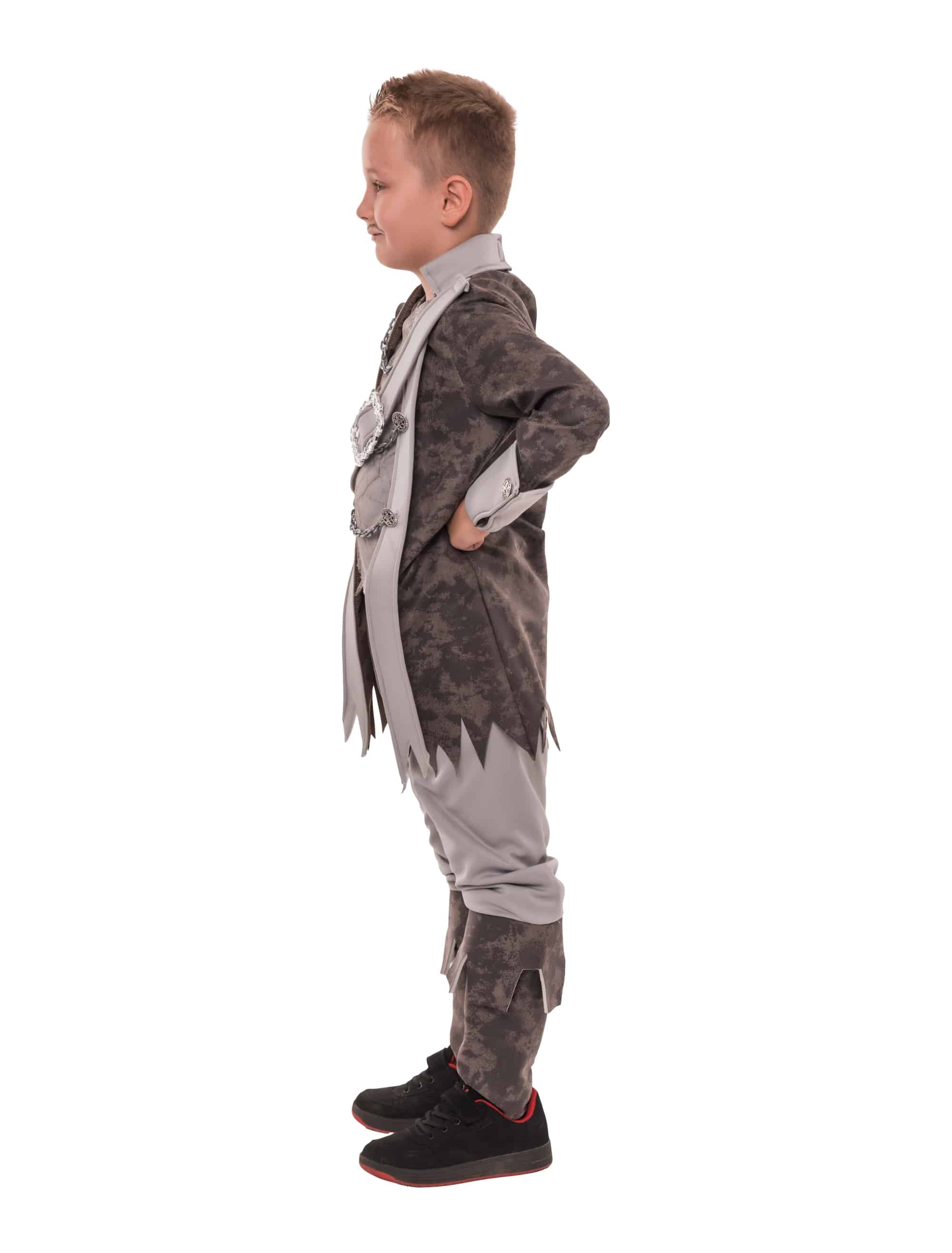 Kostüm Pirat 3-tlg. Kinder schwarz/grau 4-6 Jahre