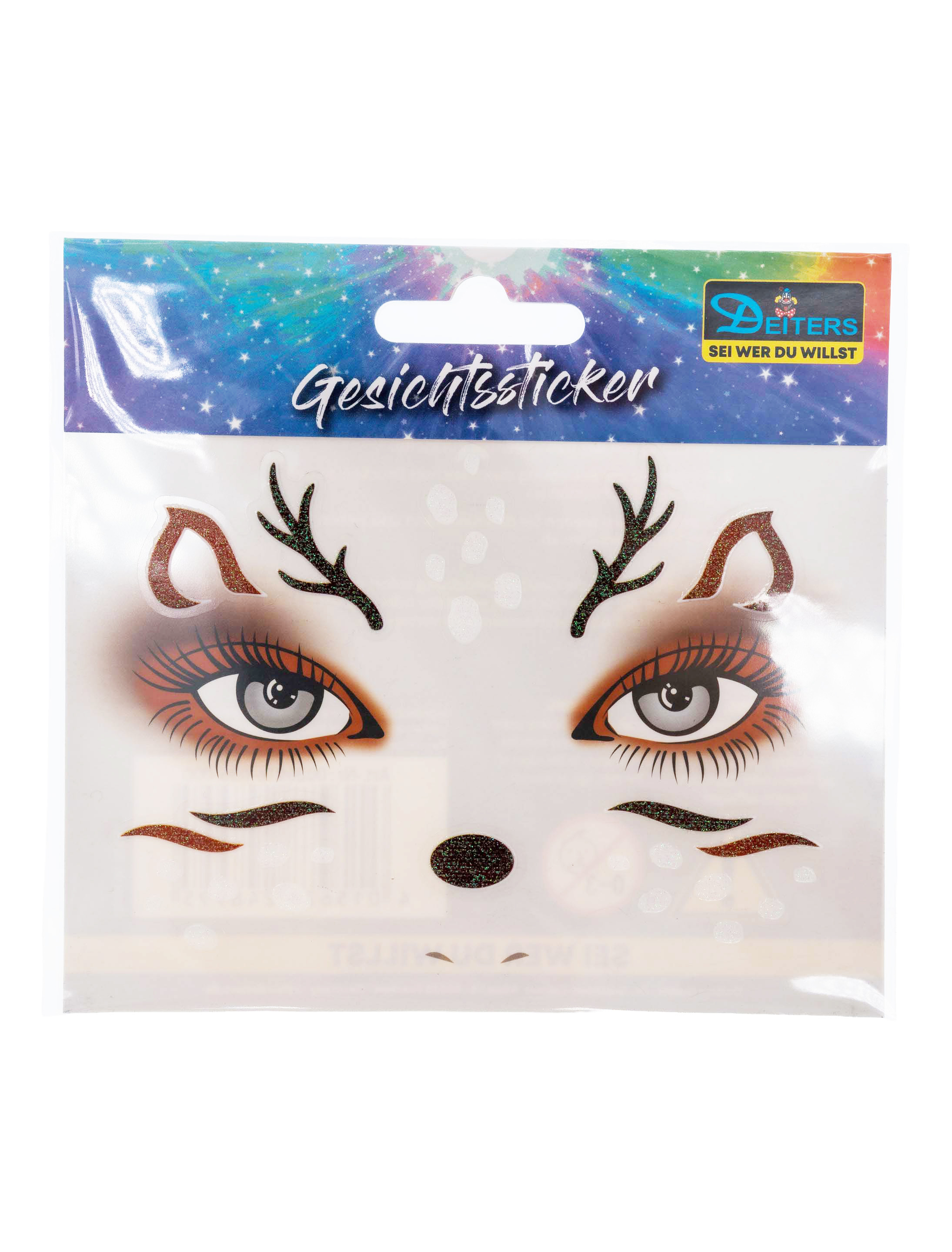 Gesichtssticker Reh braun