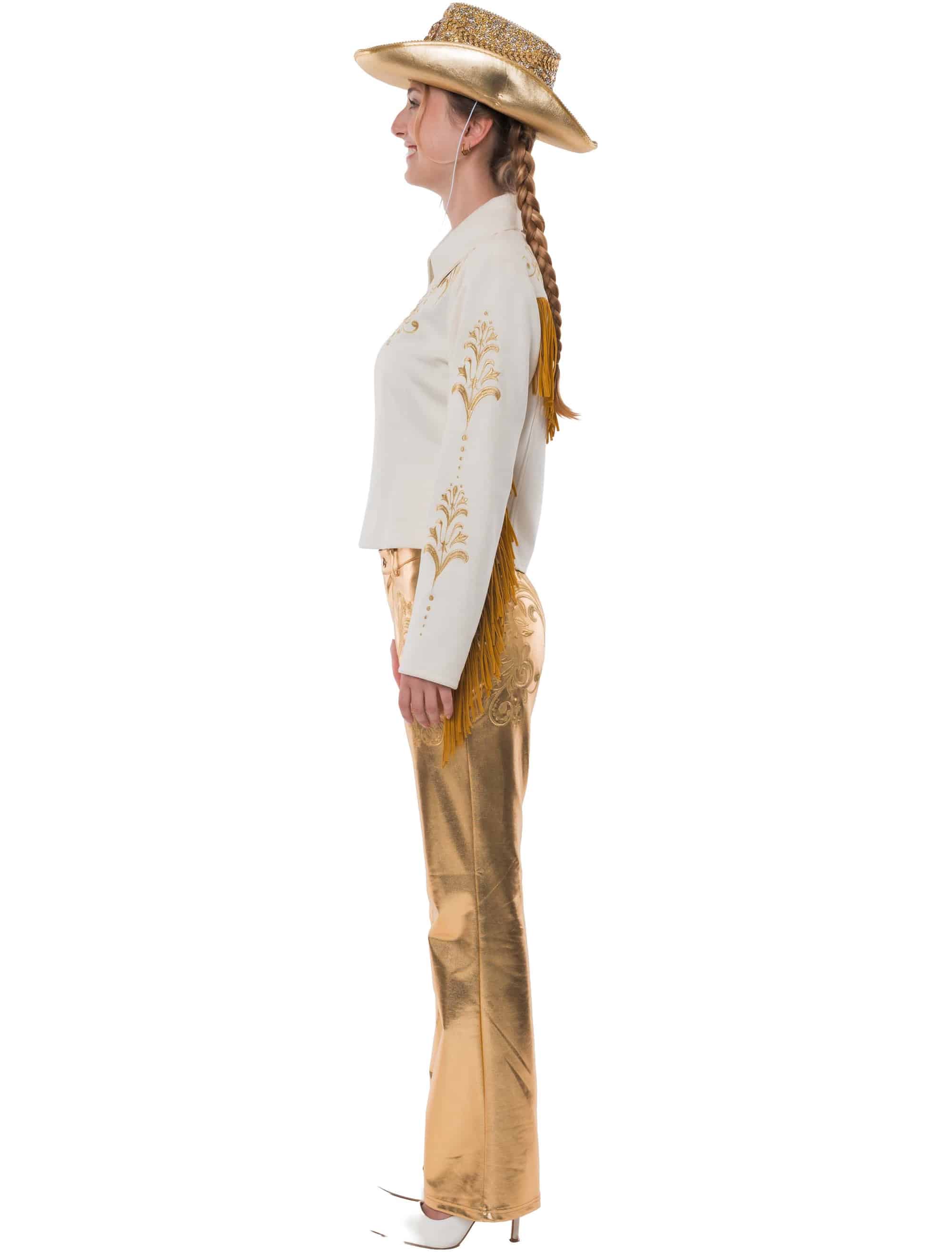 Hose Wilder Westen Damen gold M
