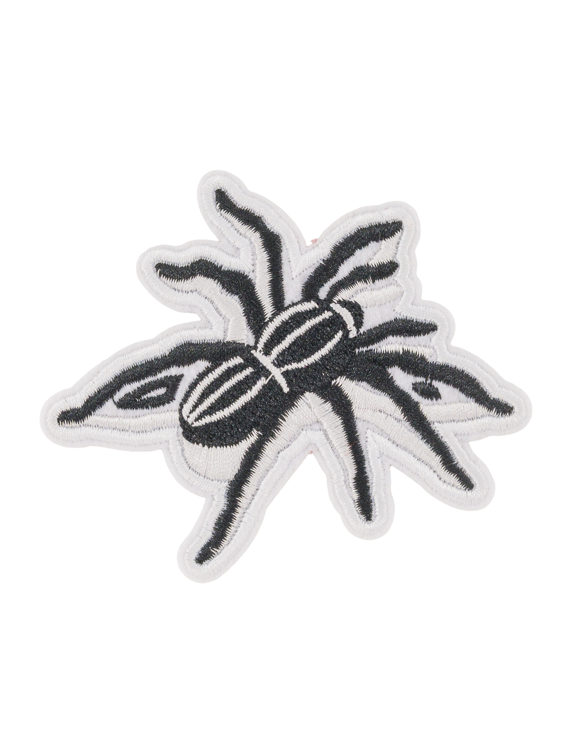 Bügelpatch Spinne 7,5cm schwarz/weiß