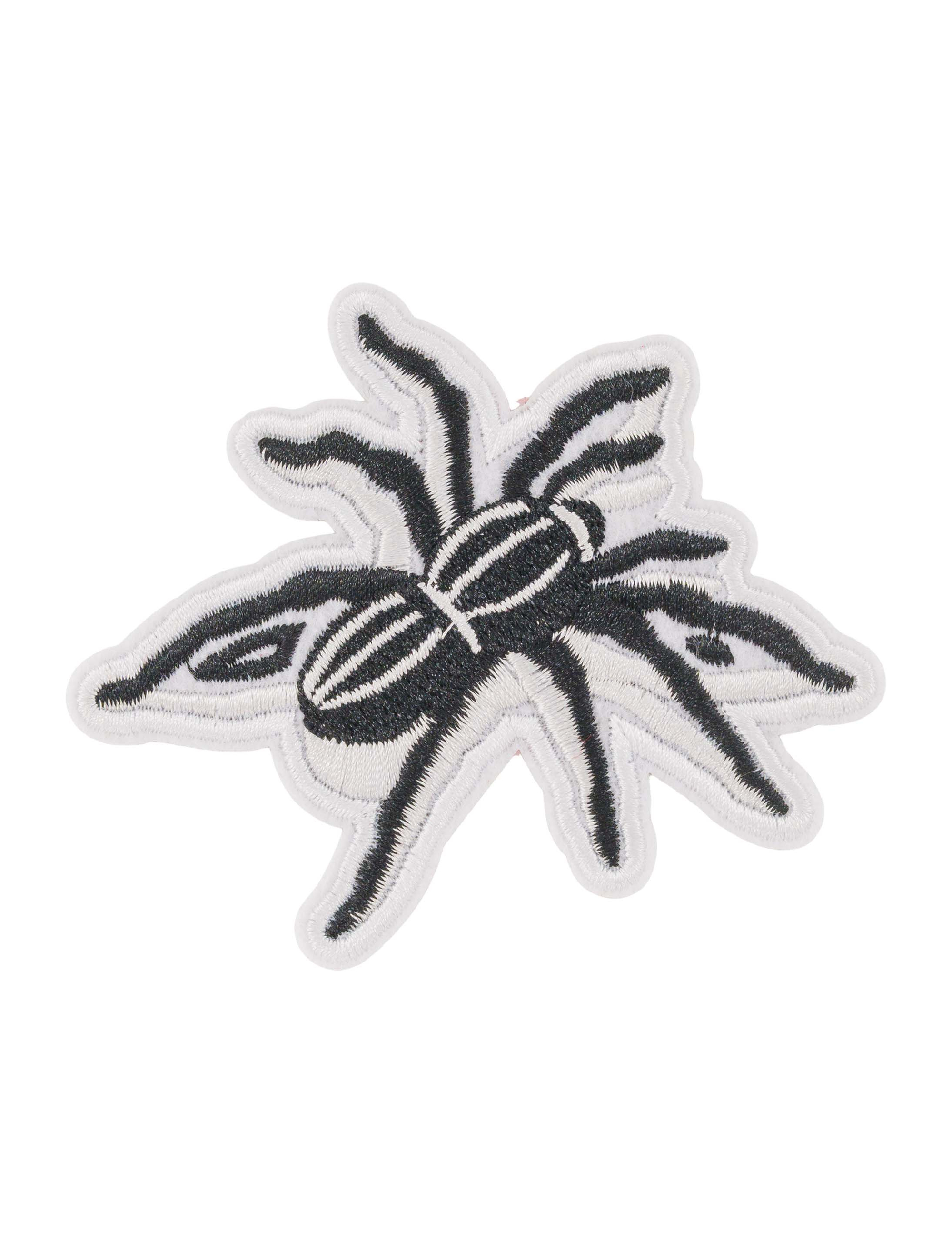 Bügelpatch Spinne 7,5cm schwarz/weiß