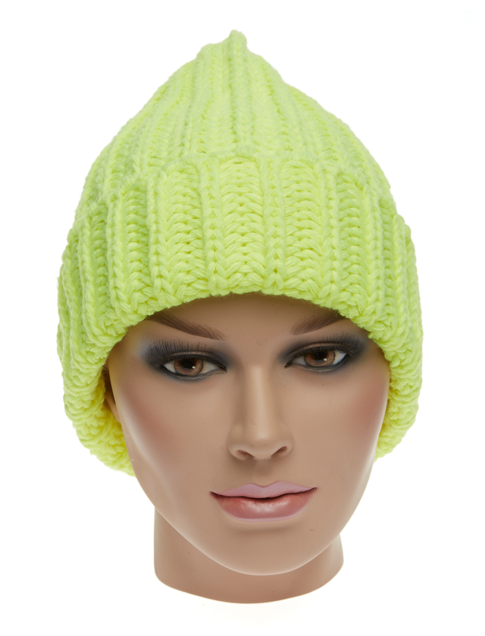 Strickmütze neongelb