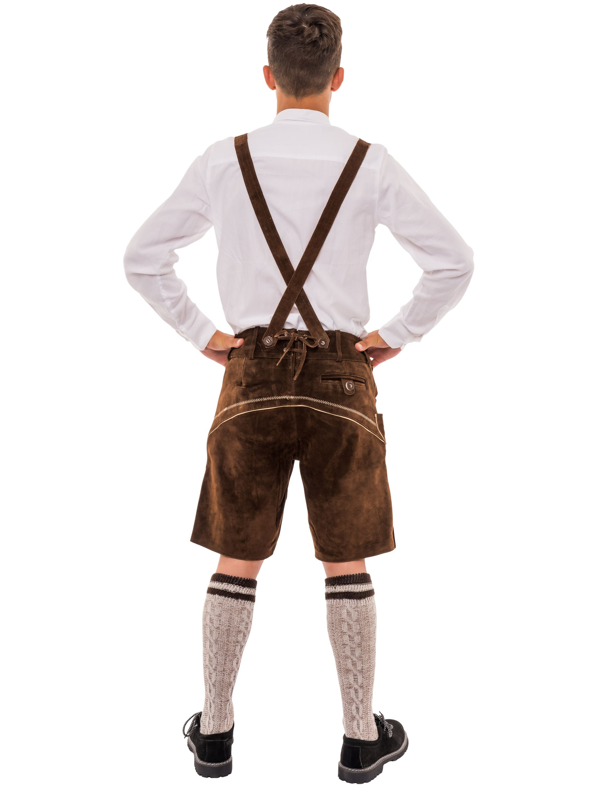 Lederhose Seppl kurz Herren dunkelbraun XL