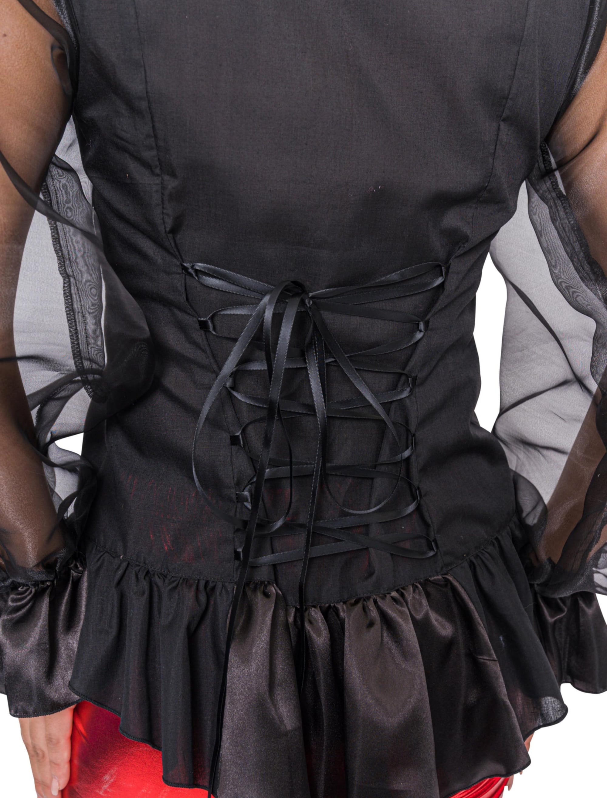 Bluse mit Jabot Damen schwarz L