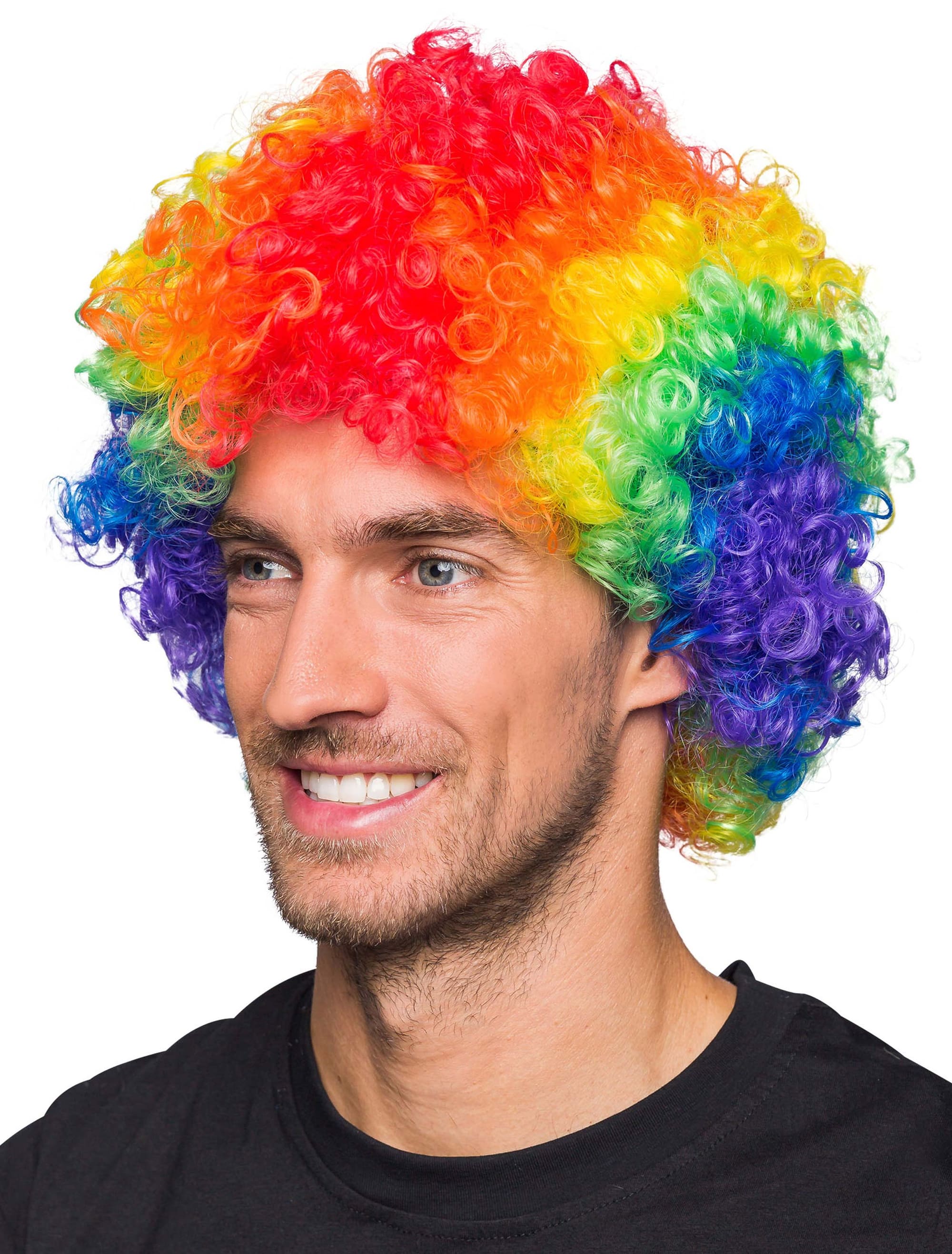 Perücke Clown Locken rainbow one size