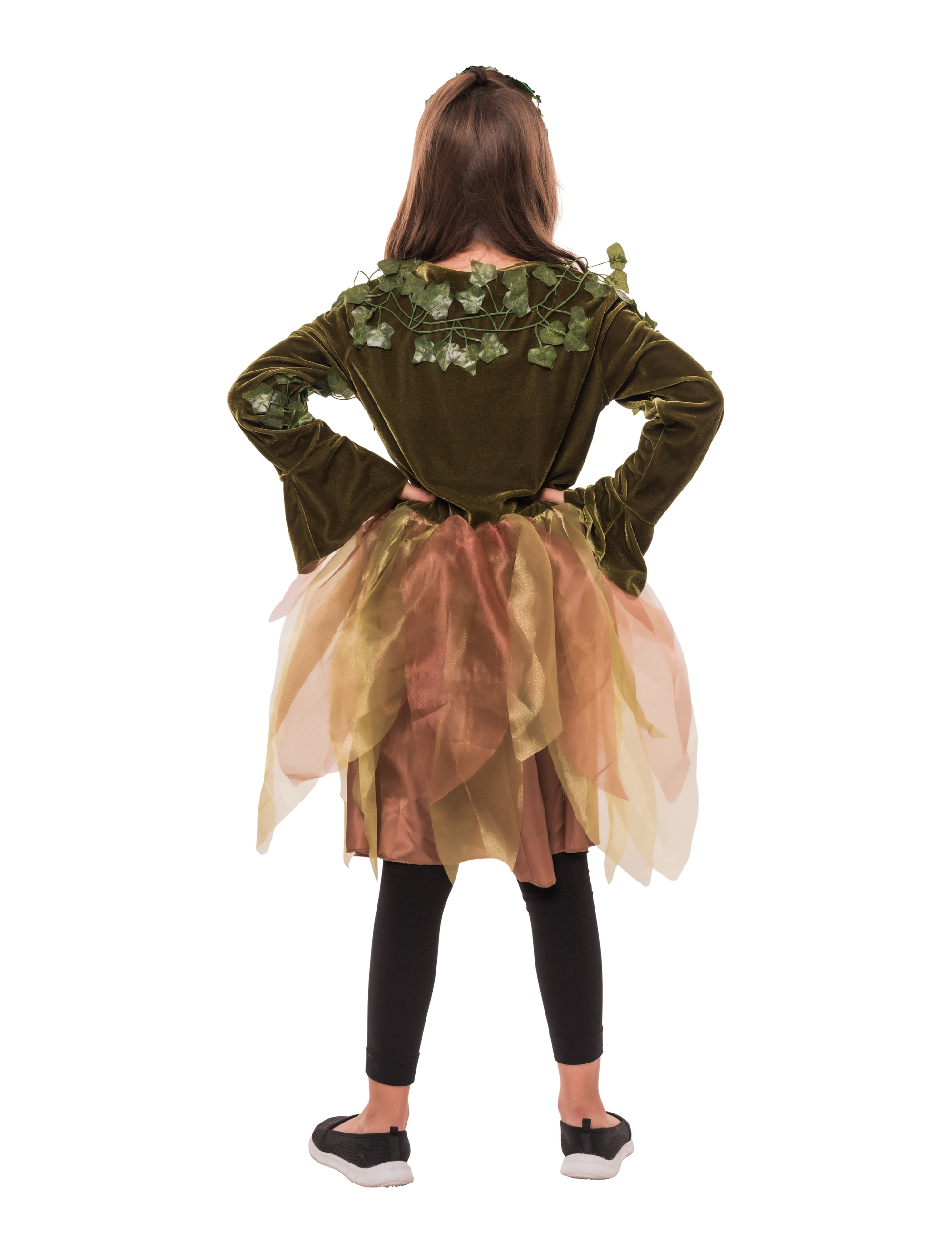 Kleid Waldfee Kinder grün/braun 140