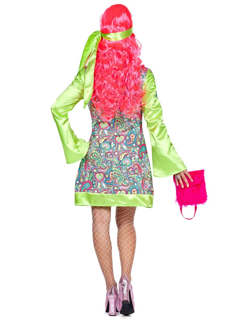Kleid Hippie mit Raffärmeln XS
