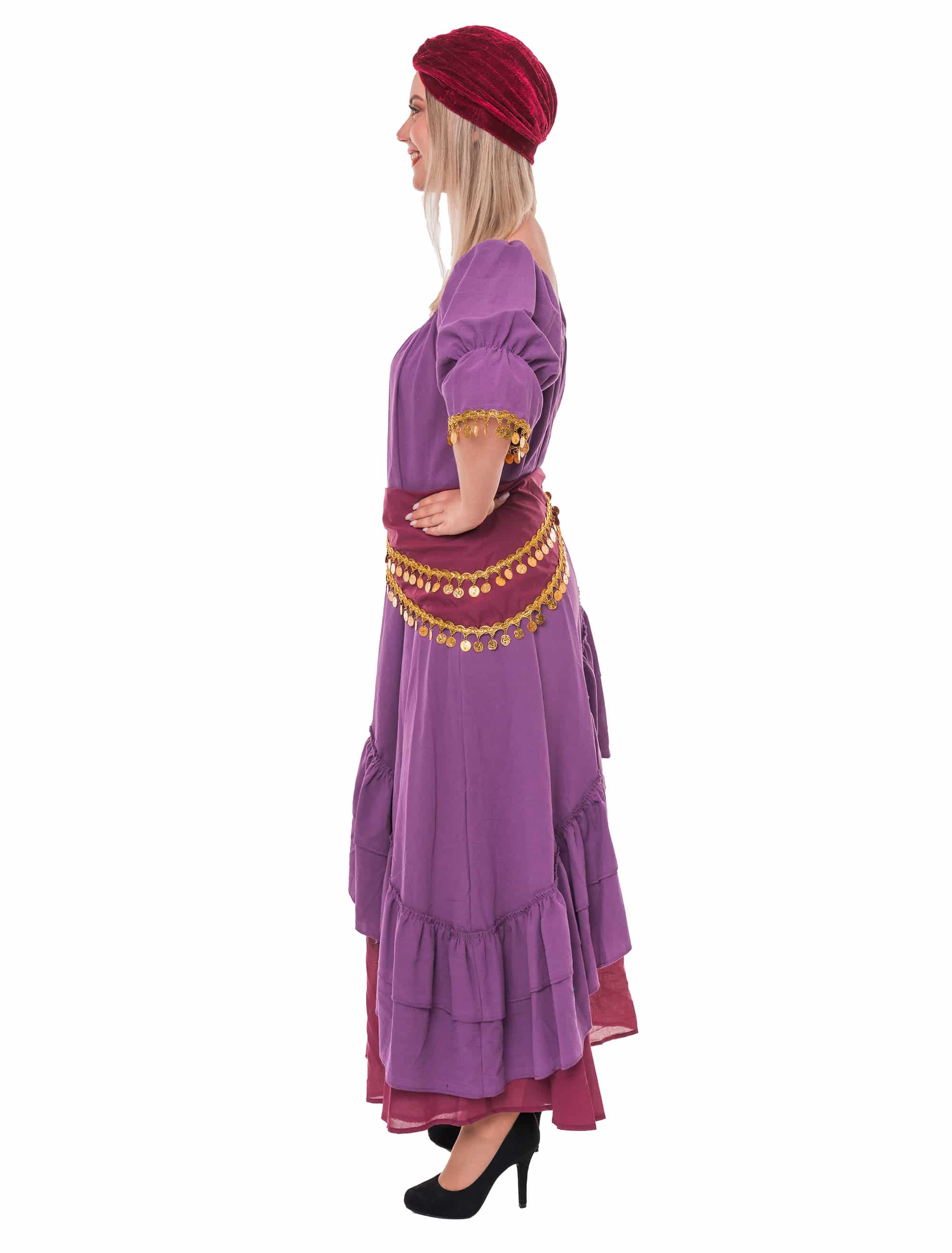 Kleid Wahrsagerin 2-tlg. lila 2XL/3XL