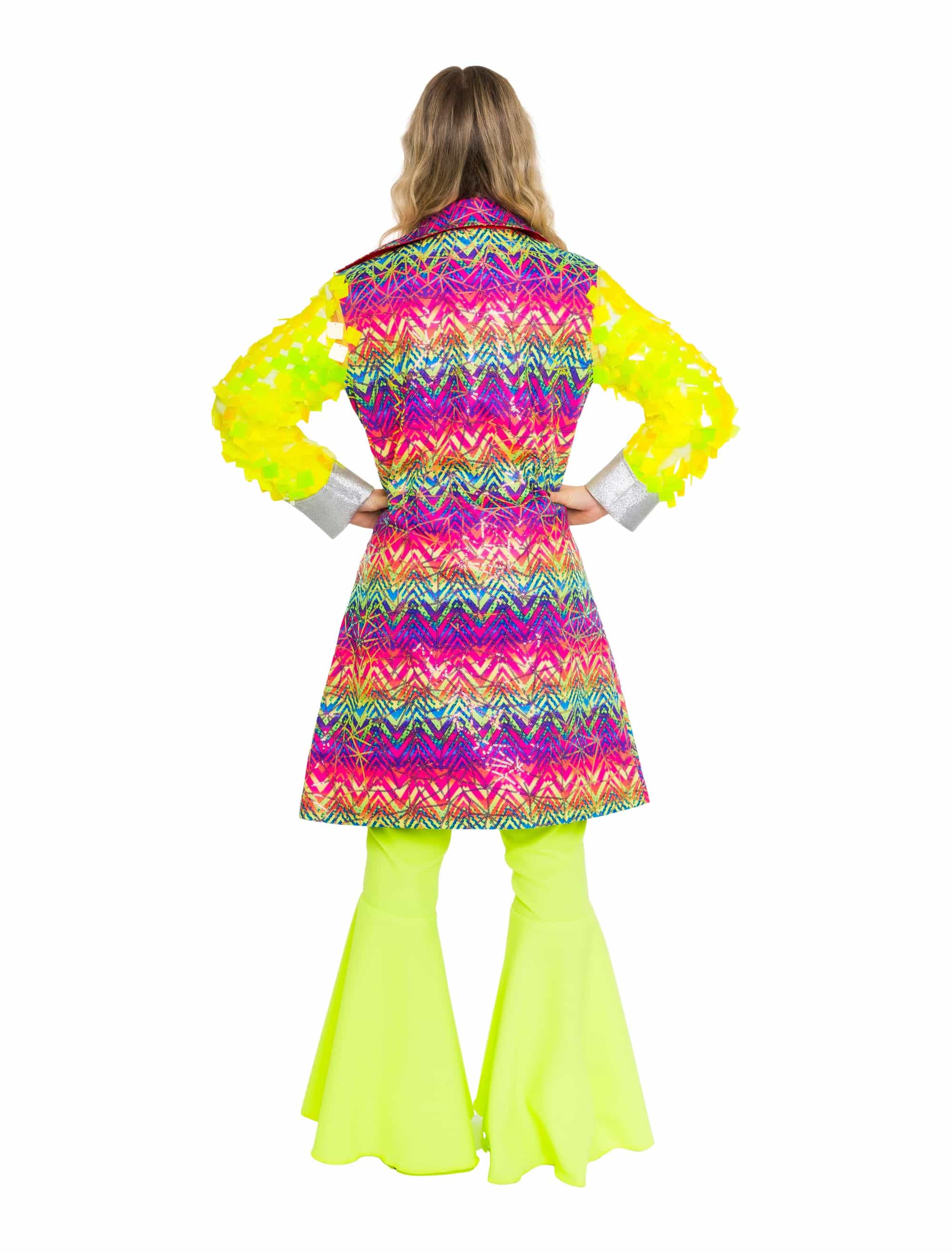 Mantel mit Pailletten Damen bunt S/M