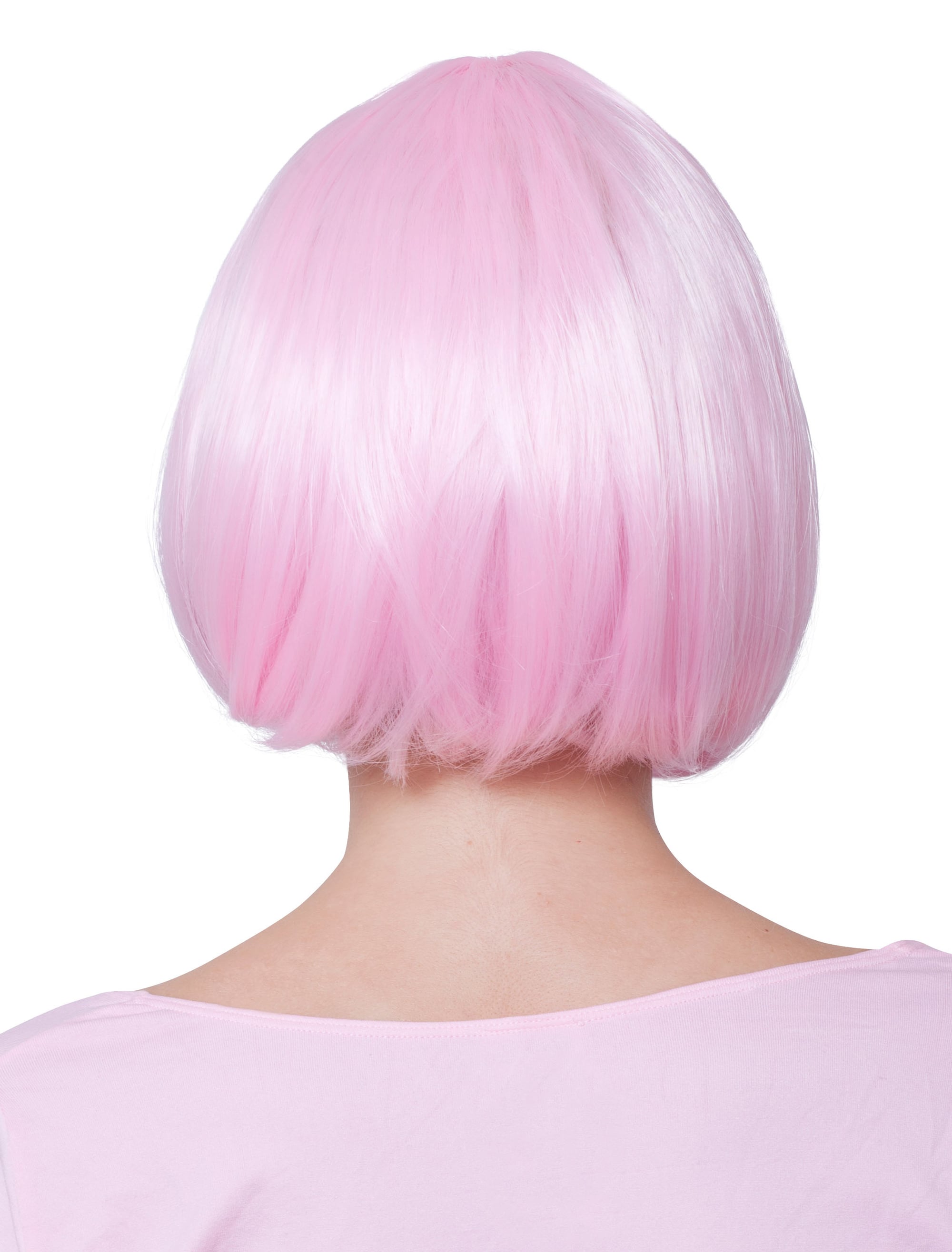 Perücke Pagenkopf rosa one size