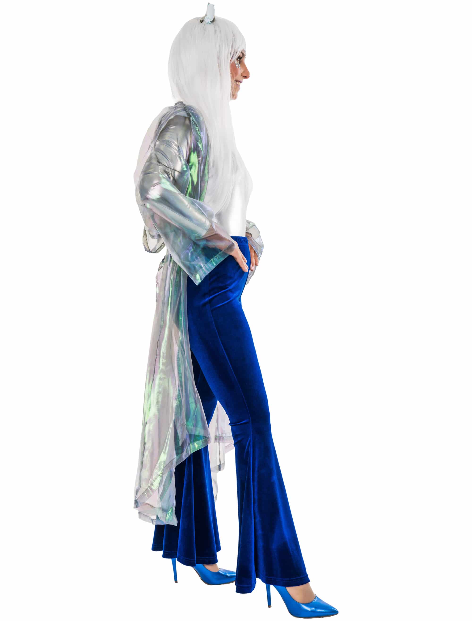 Schlaghose Samt Damen blau 4XL/5XL