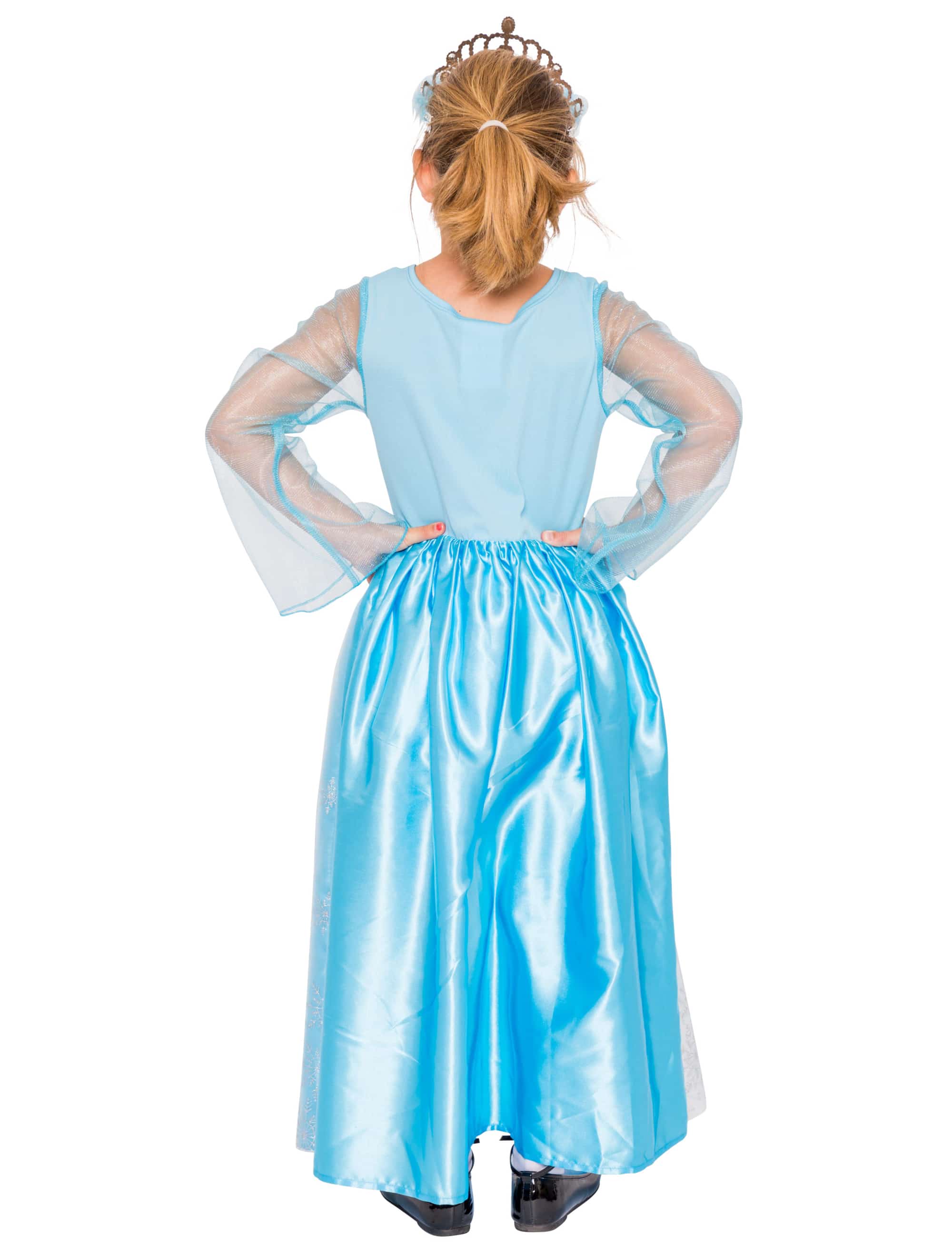 Kleid Prinzessin Kinder Mädchen blau 140