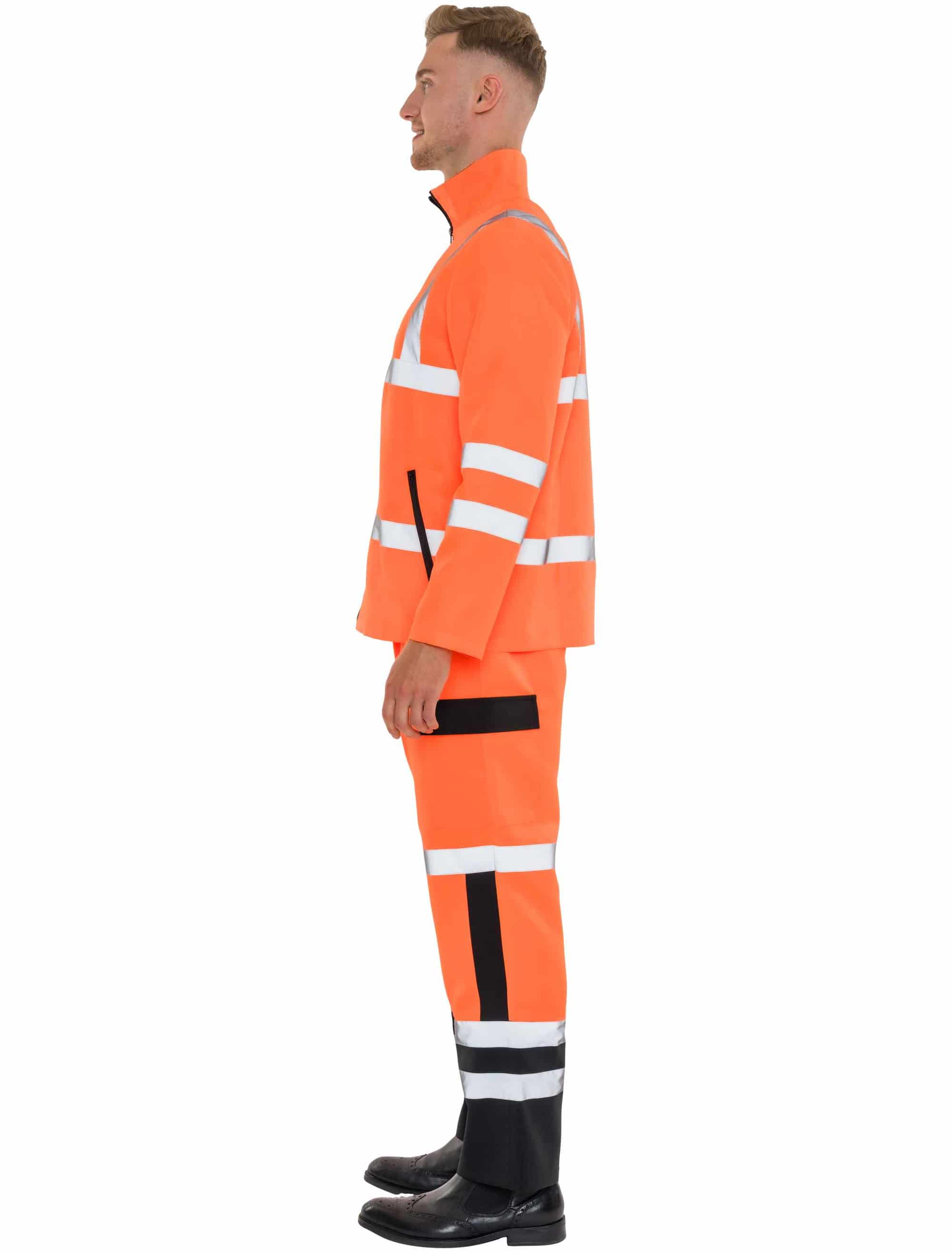 Kostüm Müllmann neonorange L