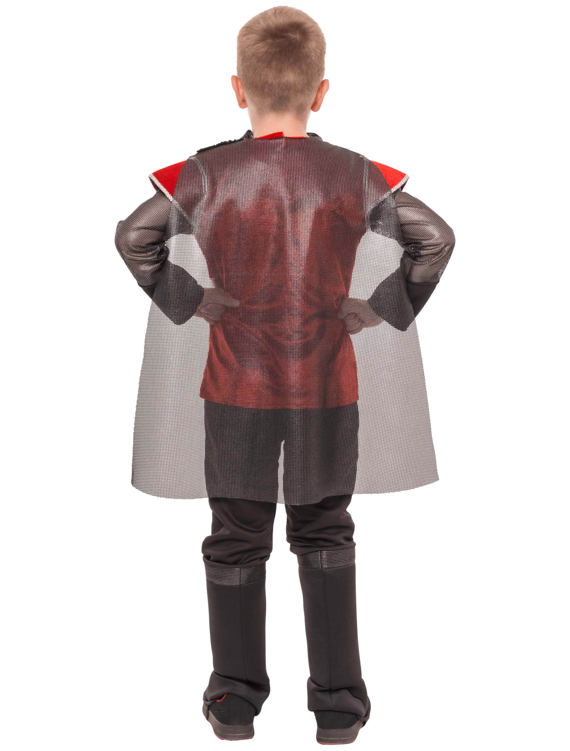 Kostüm Ritter 3-tlg. Kinder schwarz/rot 6-8 Jahre