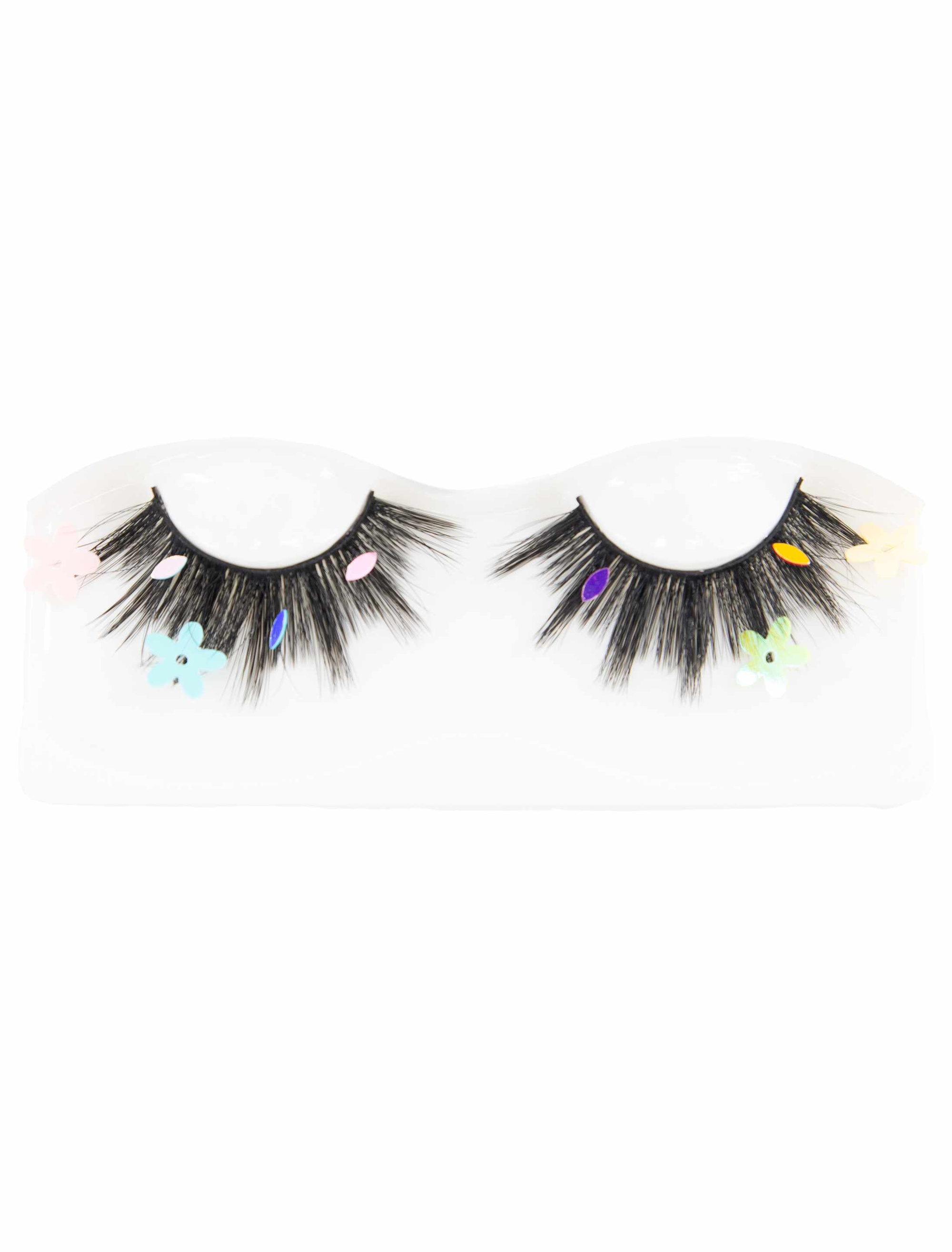 Wimpern Blumen bunt