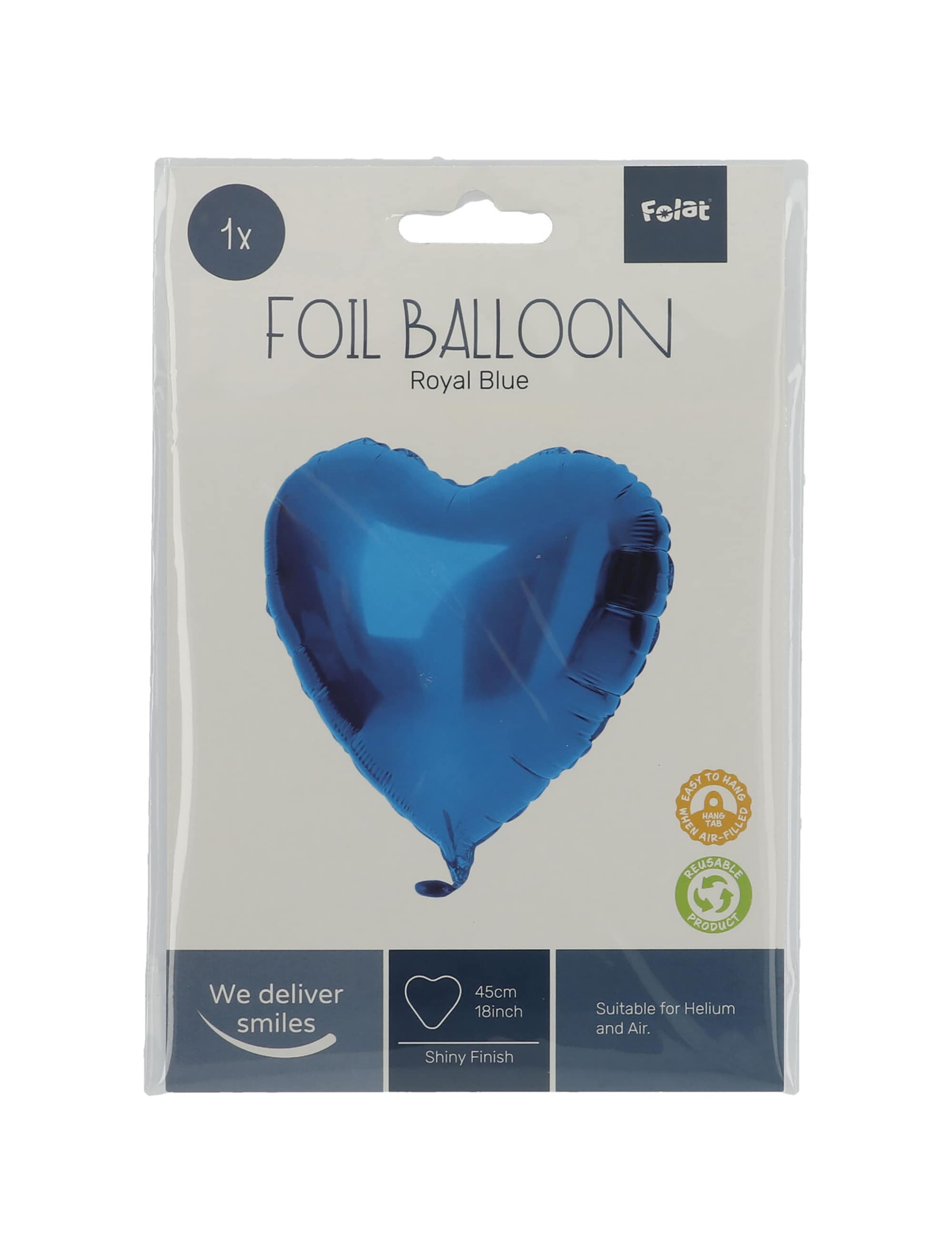 Folienballon Herz S blau