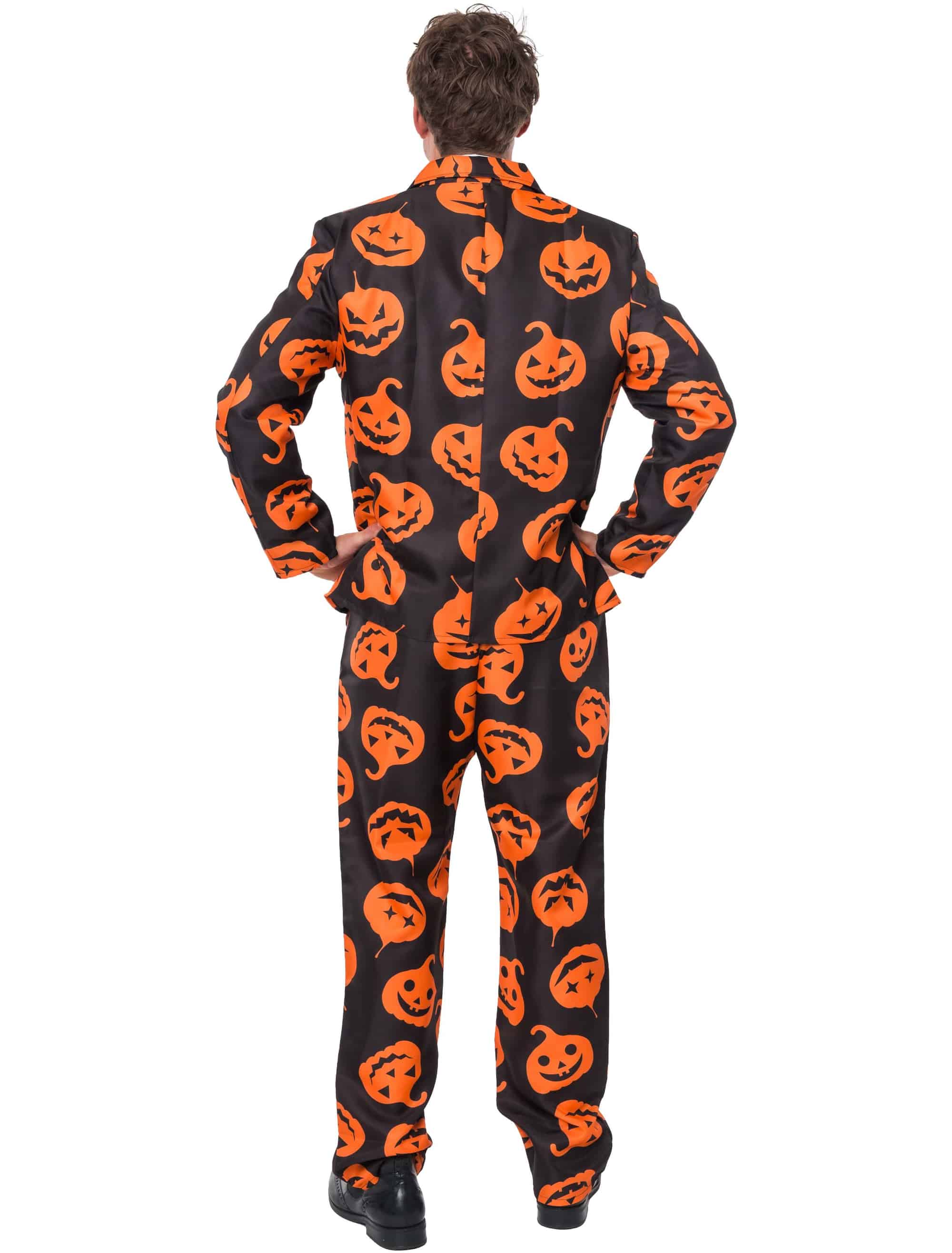 Anzug Kürbis 3-tlg. Herren orange/schwarz M/L