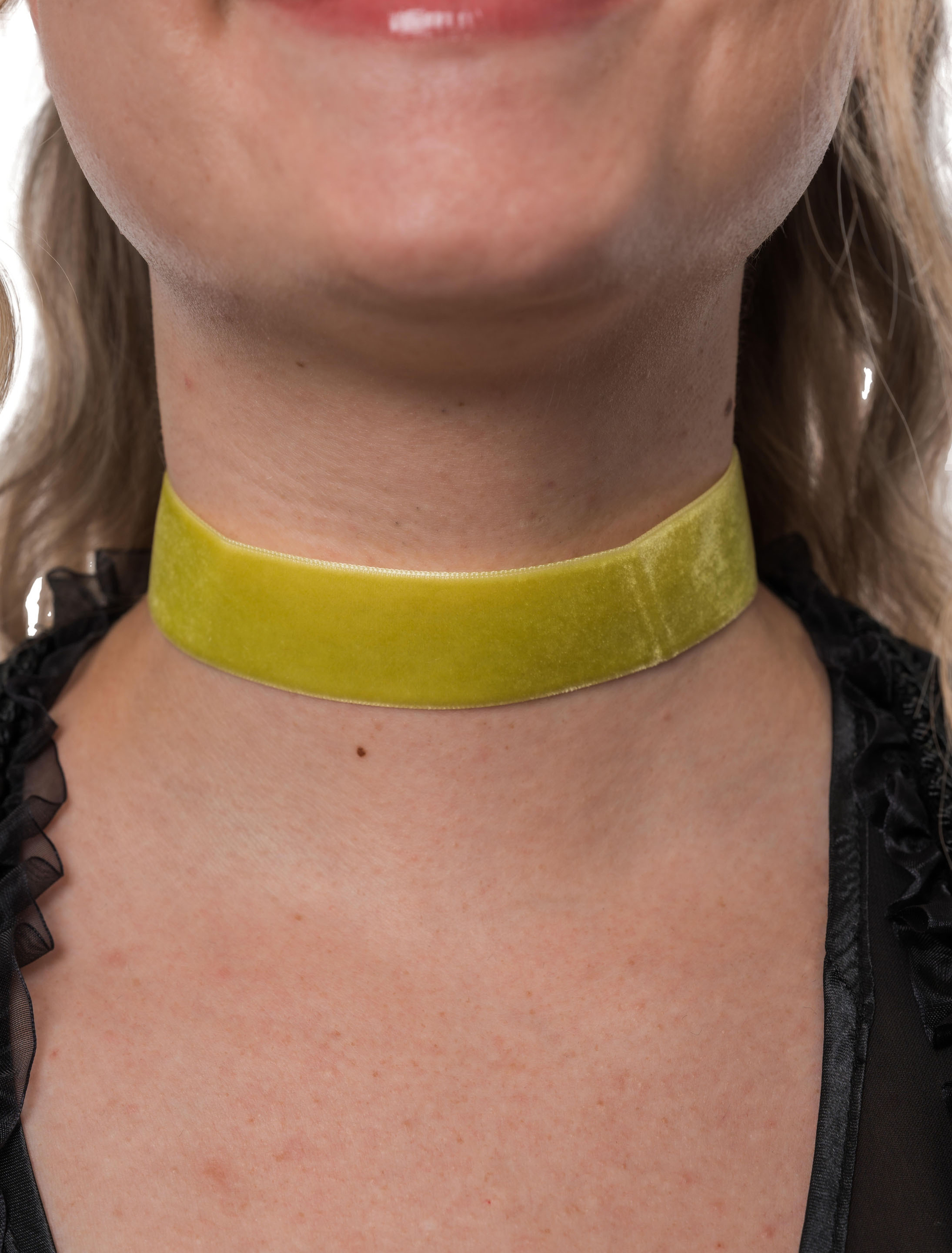Halskette Choker Samt Damen grün