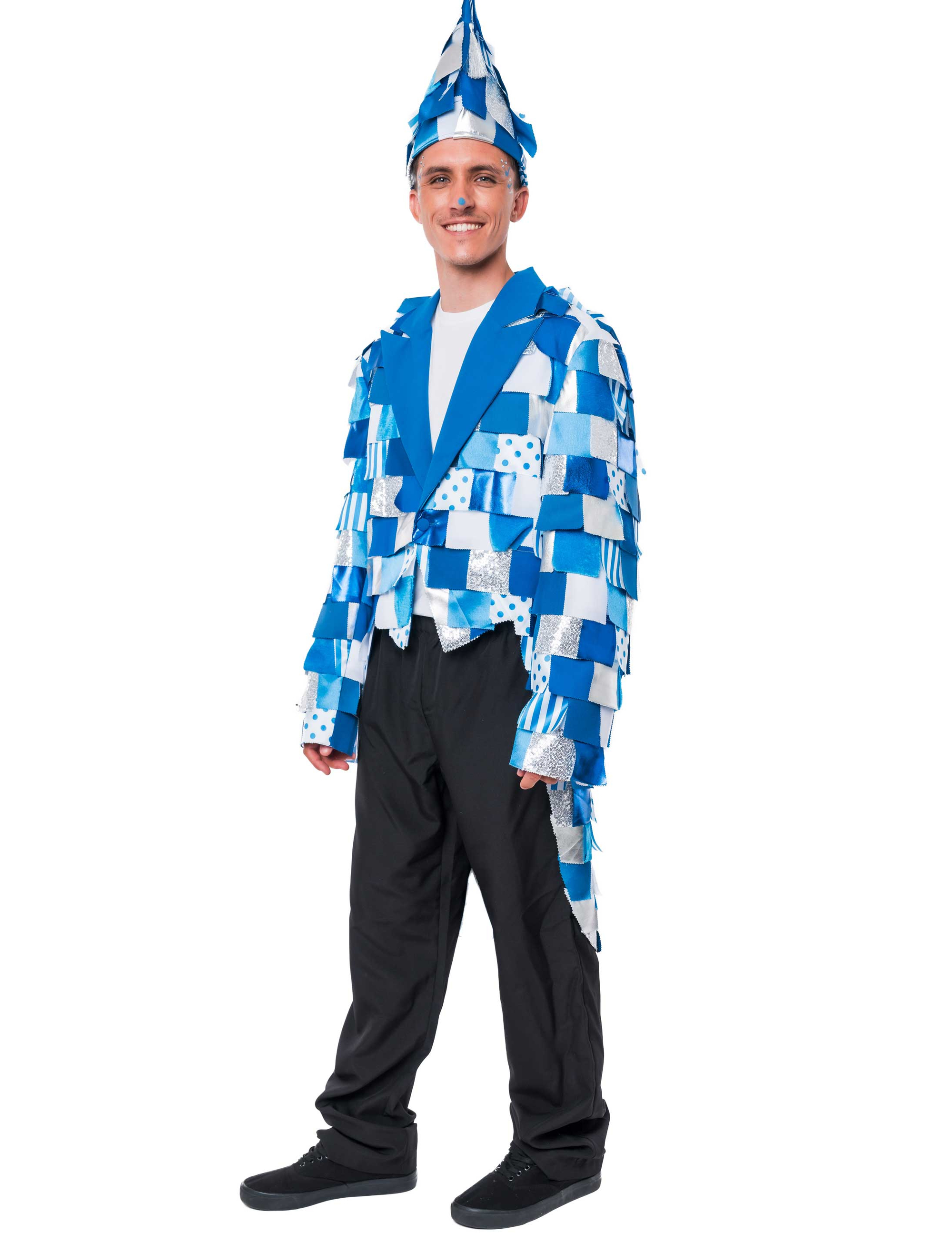 Lappenfrack deluxe Herren blau/weiß 50