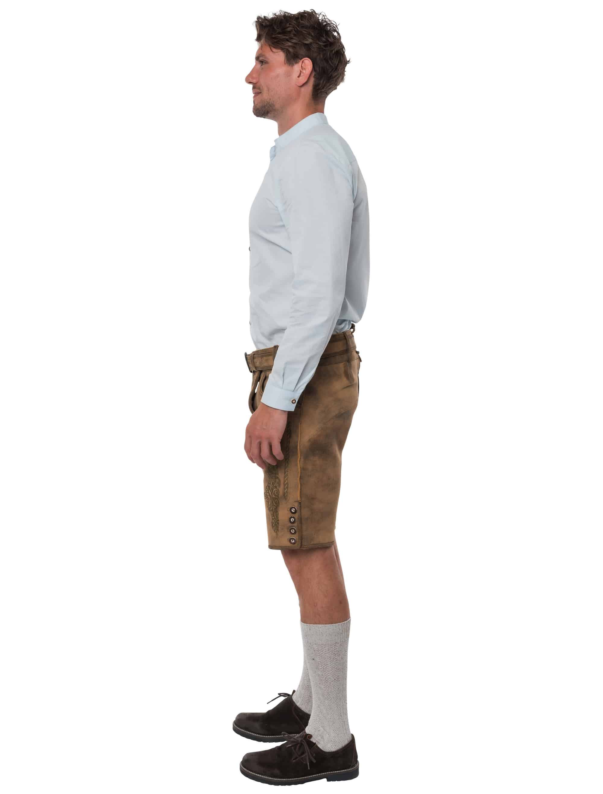 Lederhose Justus kurz Herren hellbraun S
