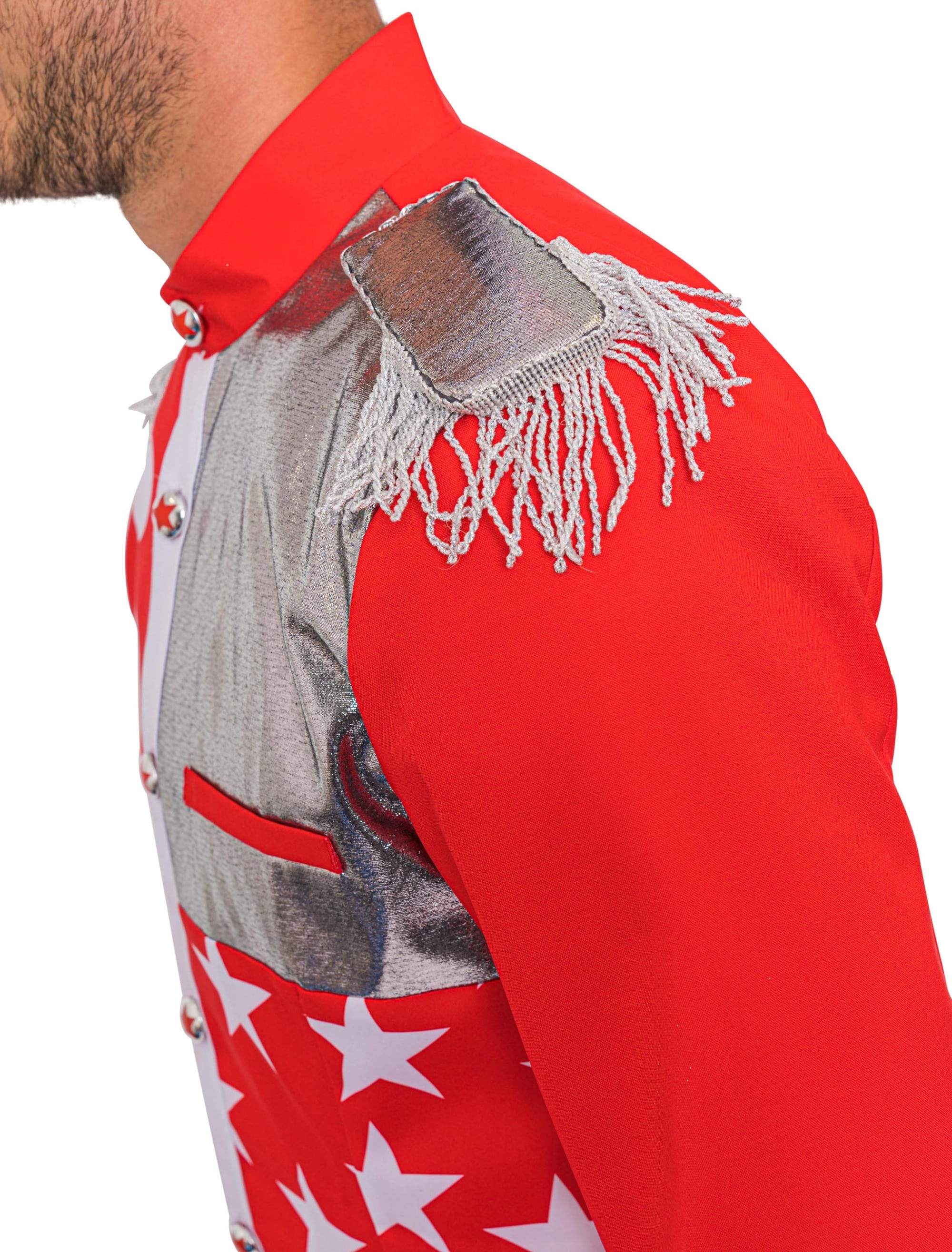 Jacke verrückt Herren rot/weiß 4XL