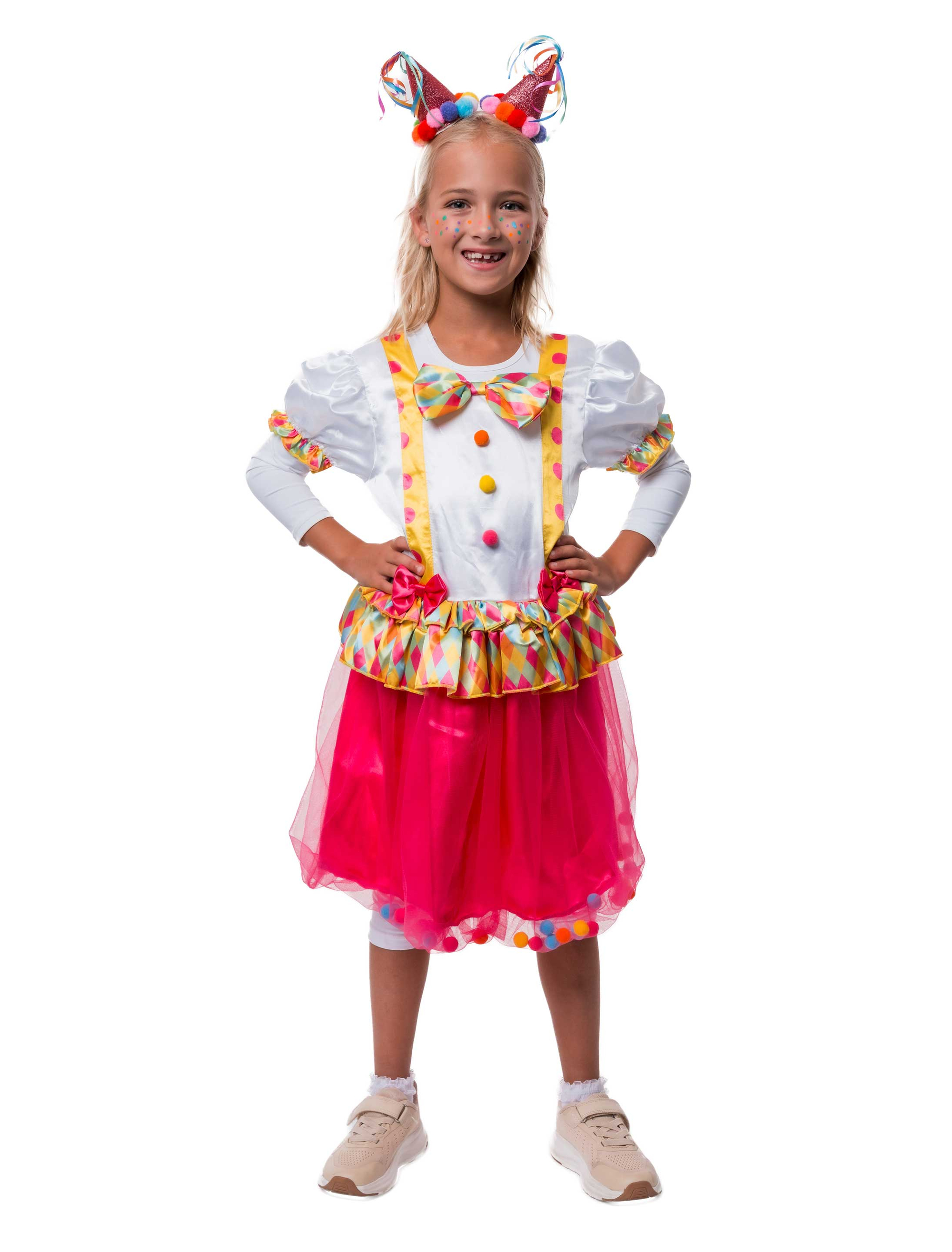 Kleid Clown Kinder bunt 104/116