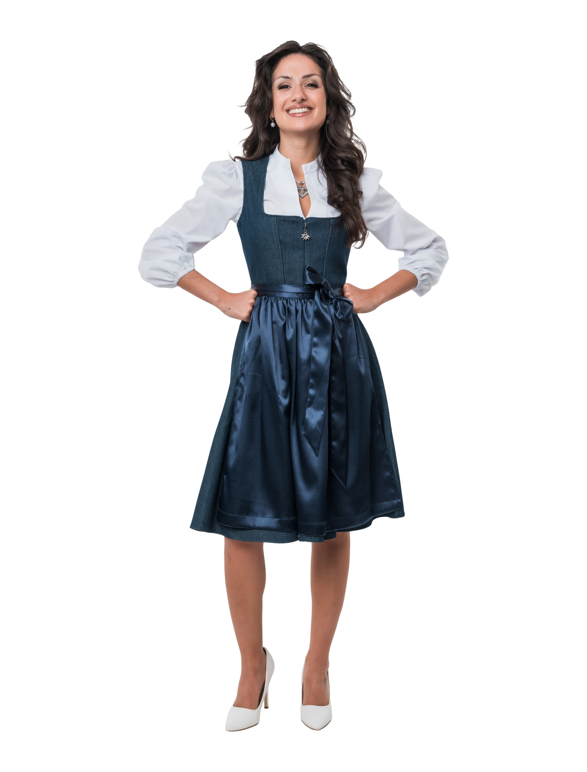 Dirndlbluse Marie Damen weiß 36
