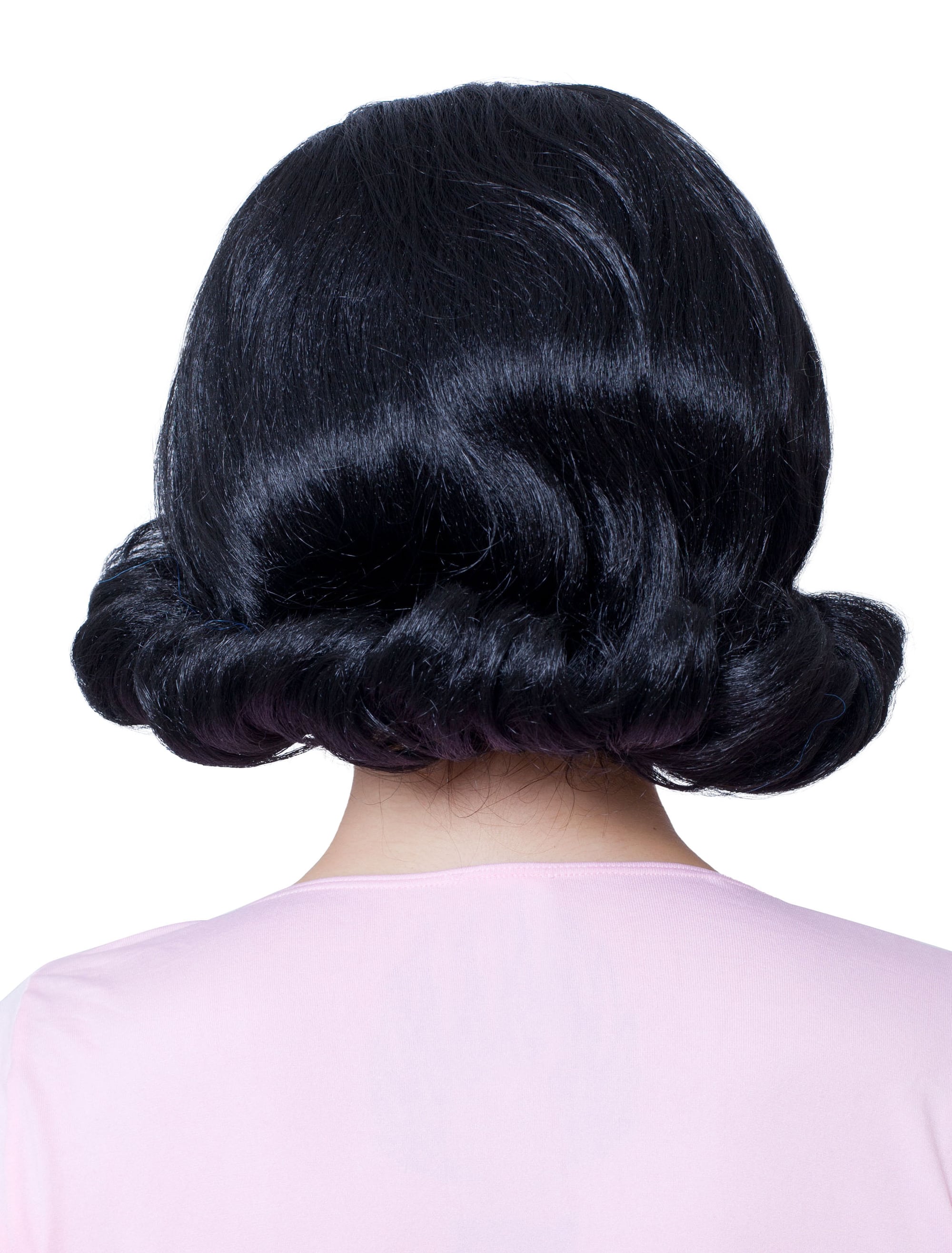 Perücke 50er mit weißem Haarband schwarz one size