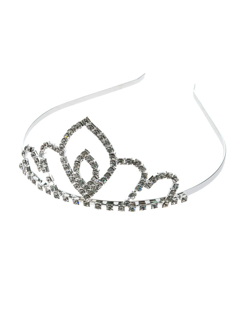 Diadem Metall mit Strass silber